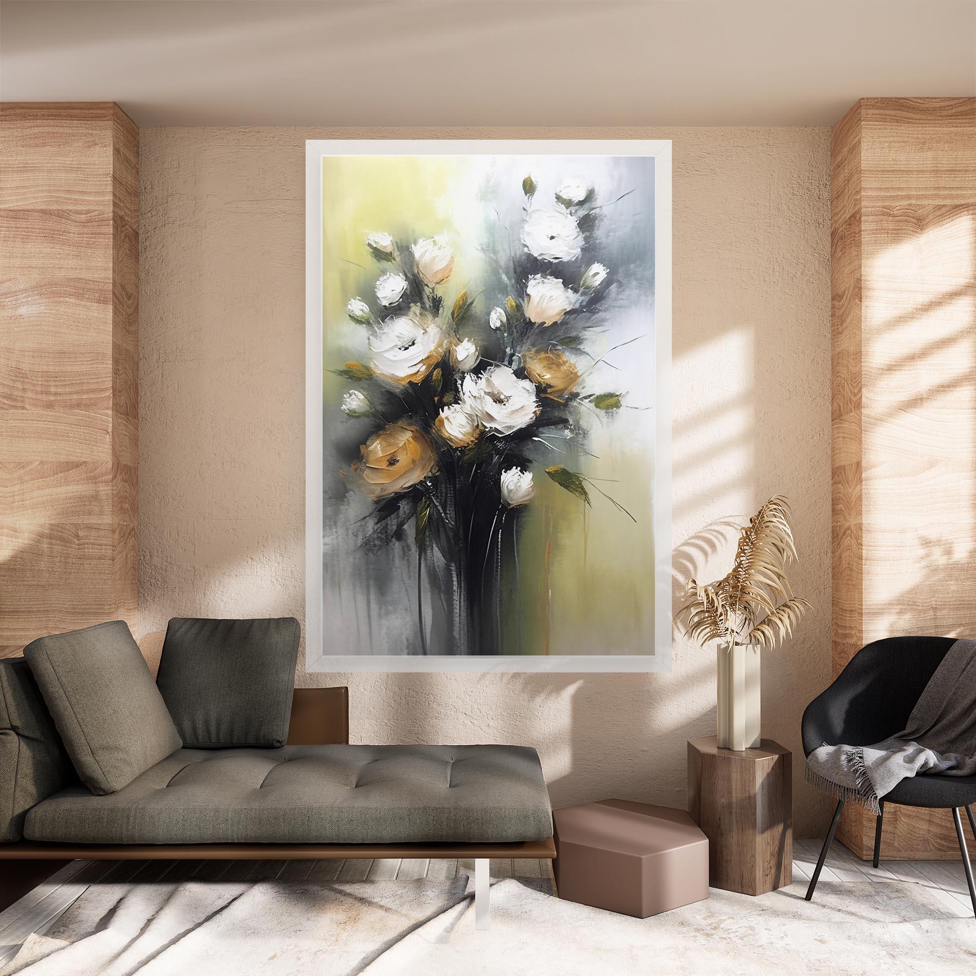 Vászonkép Bouquet Painting mockup 8