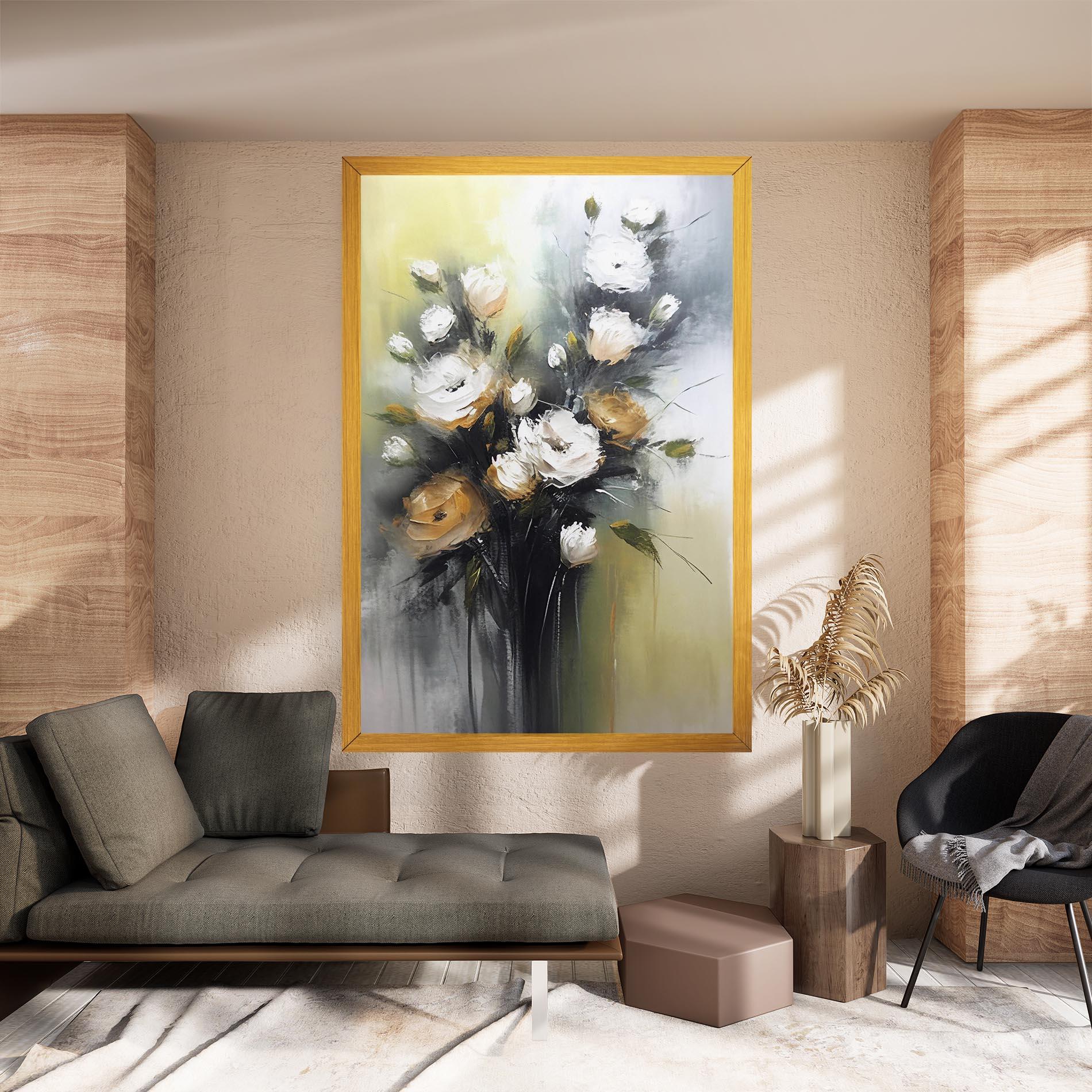 Vászonkép Bouquet Painting mockup 8