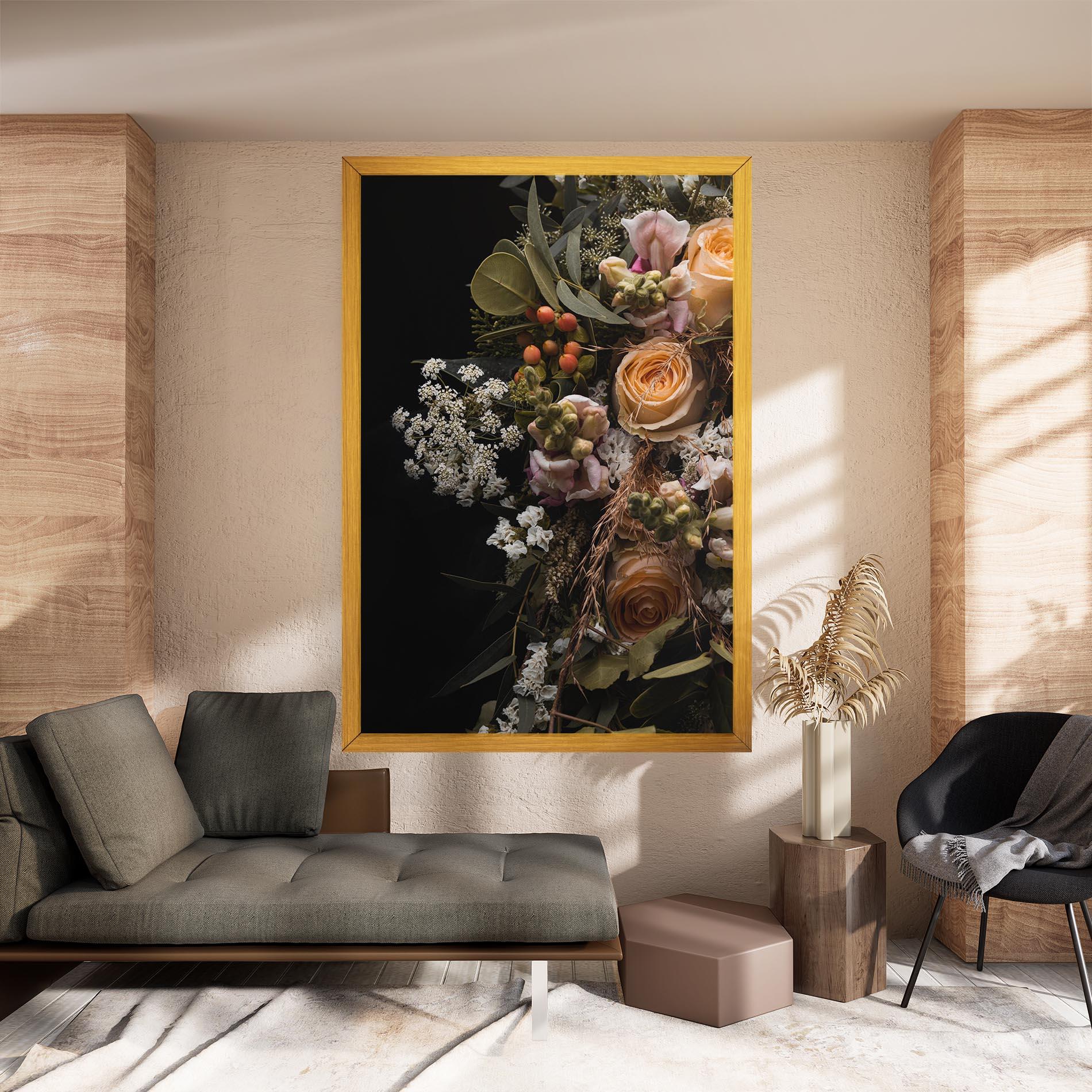 Vászonkép Dark Flower Bouquet mockup 8