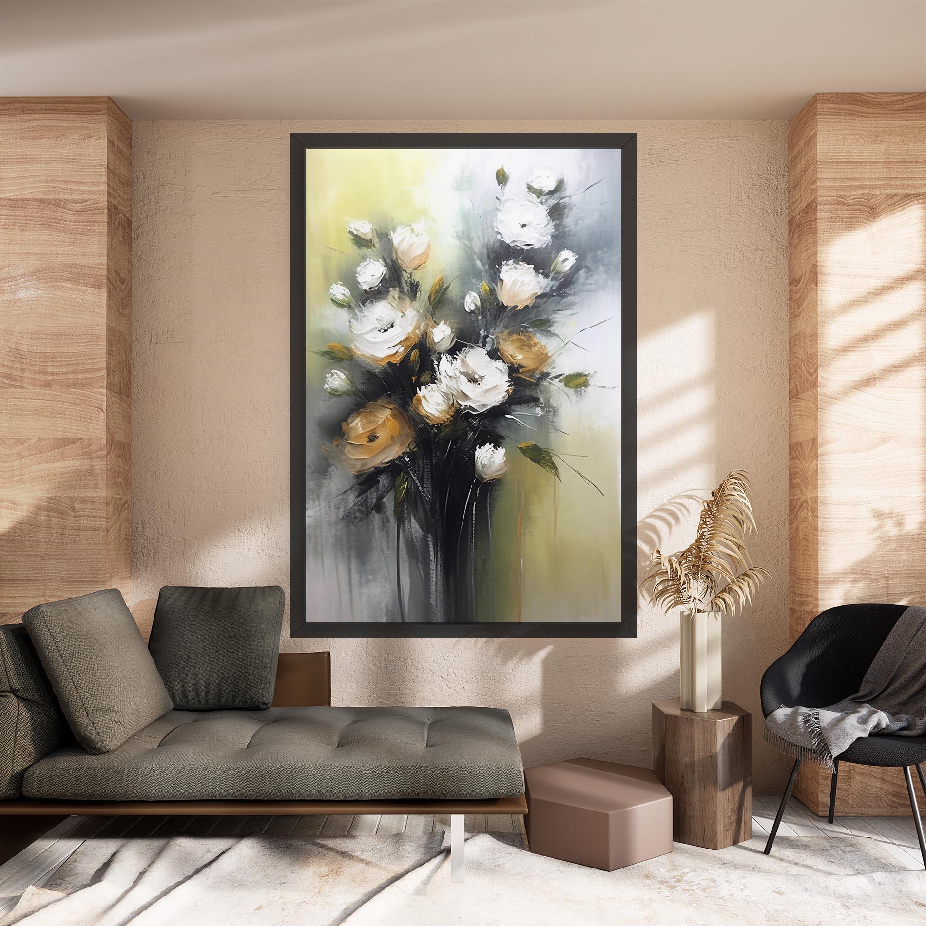 Vászonkép Bouquet Painting mockup 8