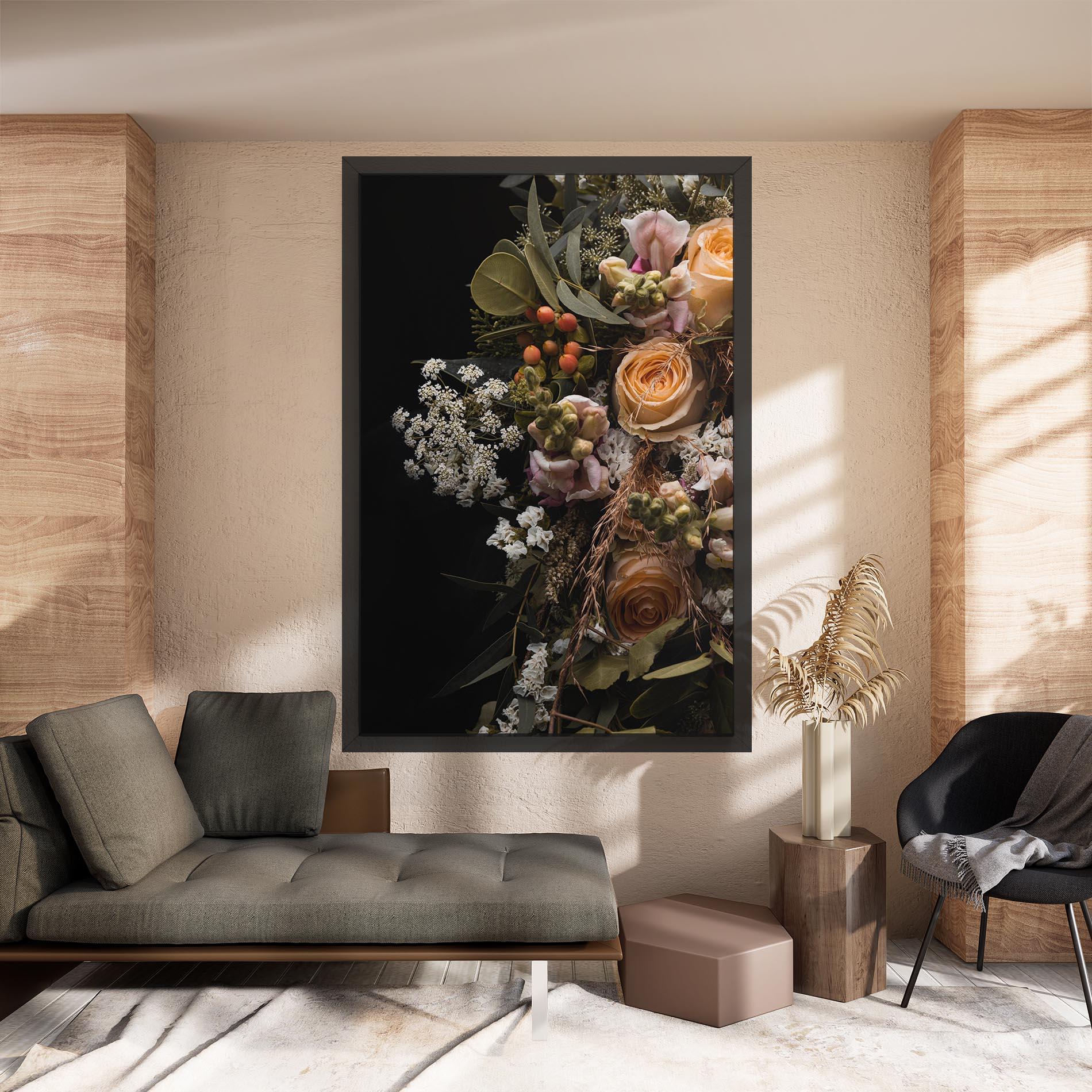 Vászonkép Dark Flower Bouquet mockup 8