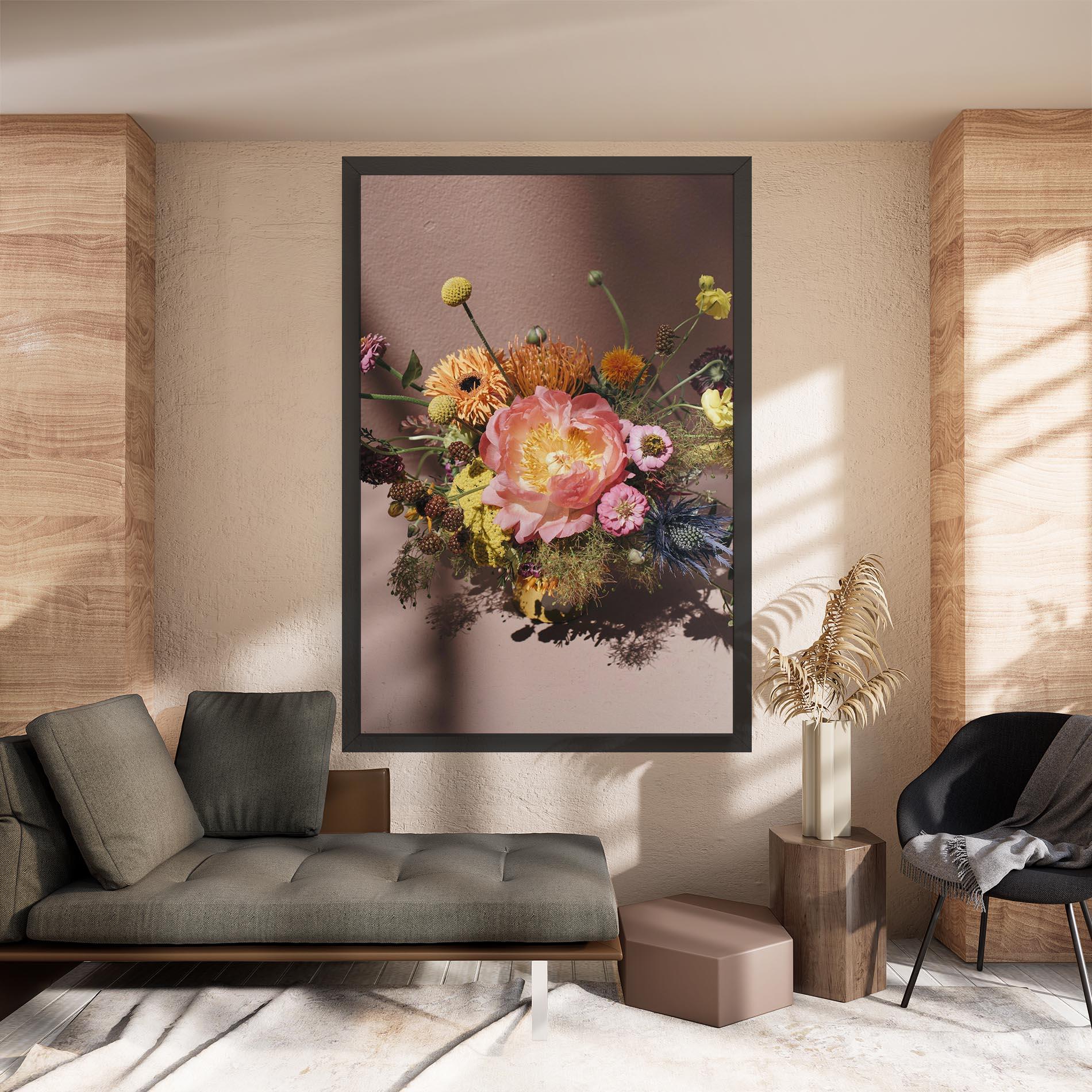 Vászonkép Pastel Orange Bouquet mockup 8