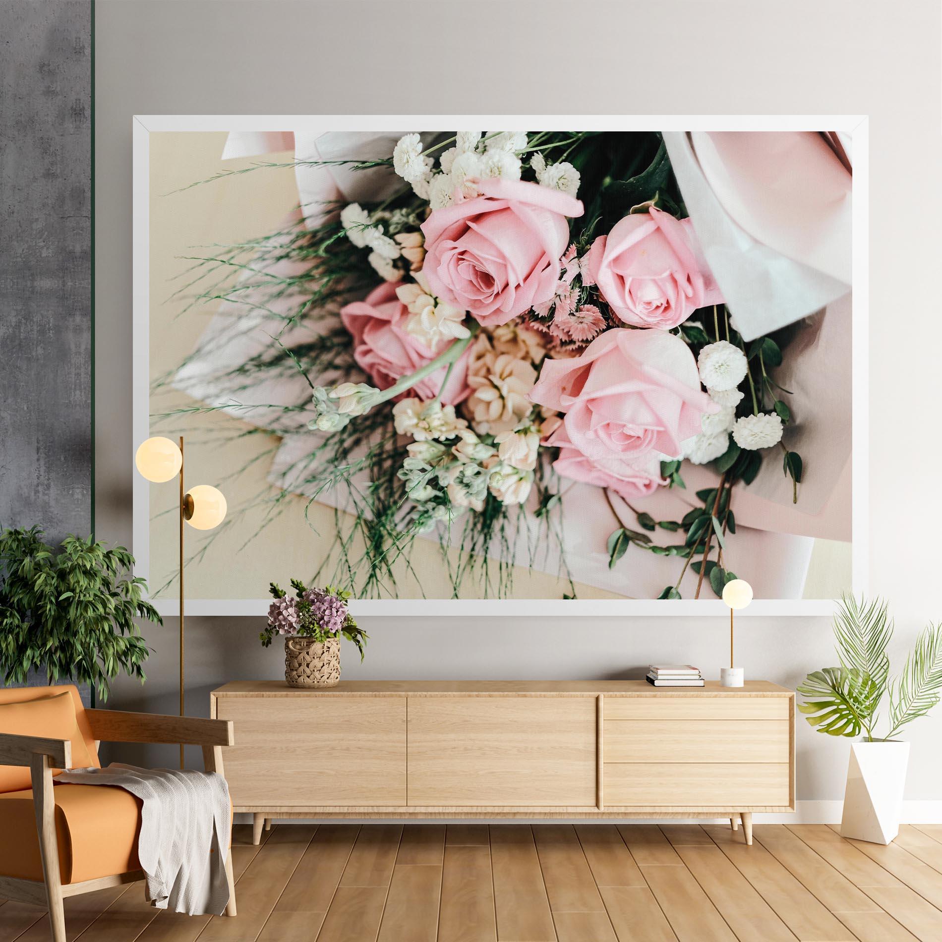 Vászonkép Baby Pink Bouquet mockup 9