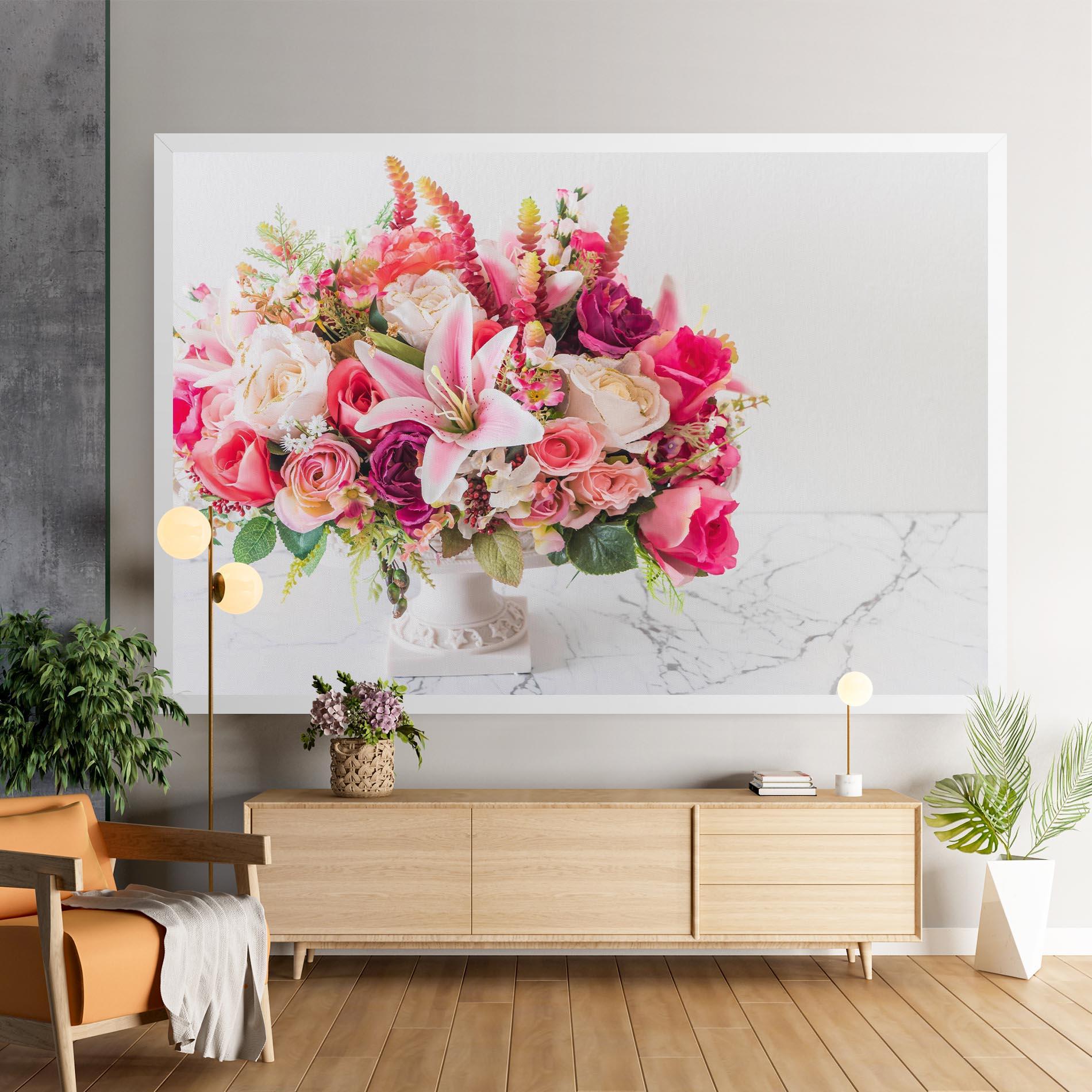 Vászonkép Bouquet Flowers Vase mockup 9