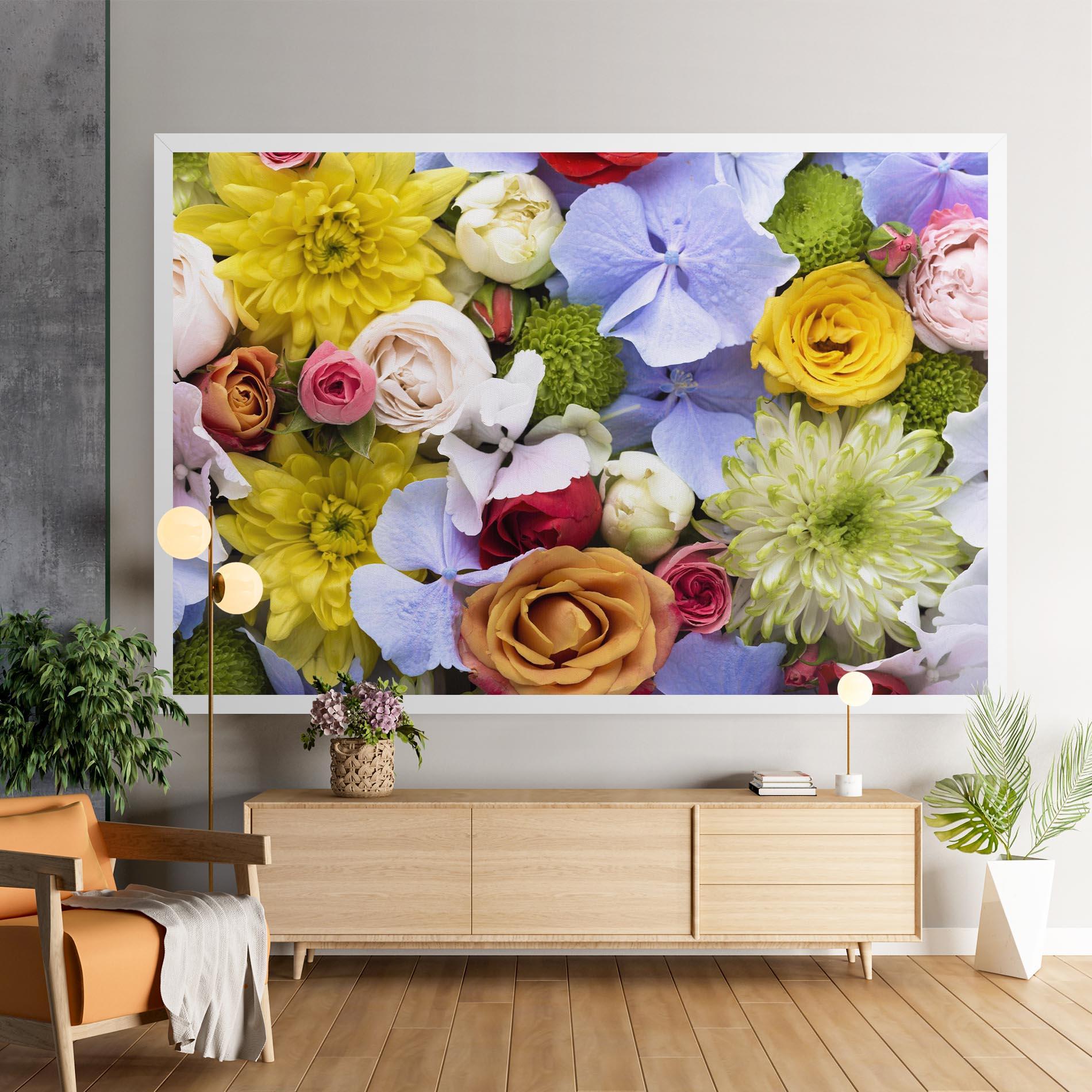 Vászonkép Color Mix Flower Bouquet mockup 9
