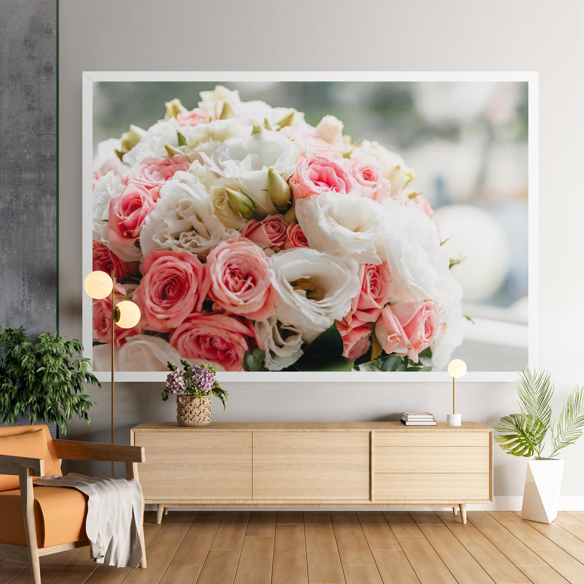 Vászonkép Pink Beautiful Bouquet mockup 9