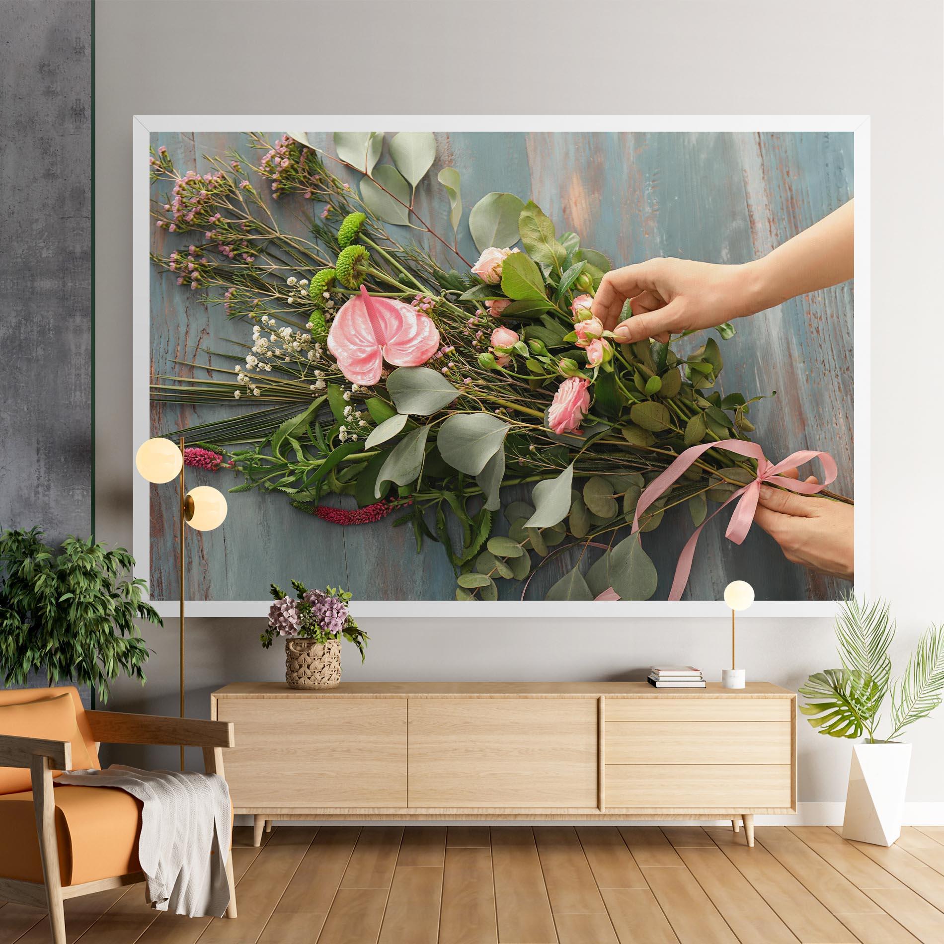 Vászonkép Preparing Bouquet mockup 9