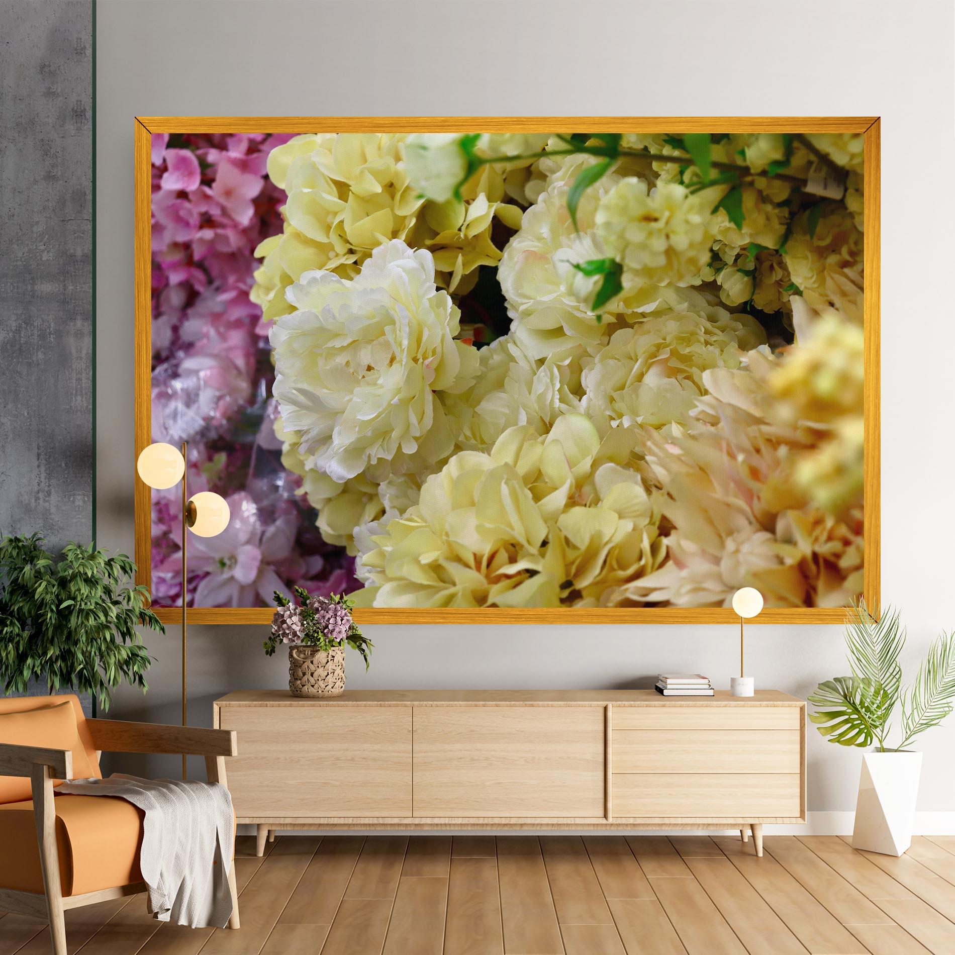 Vászonkép Beautiful Yellow Pastel mockup 9