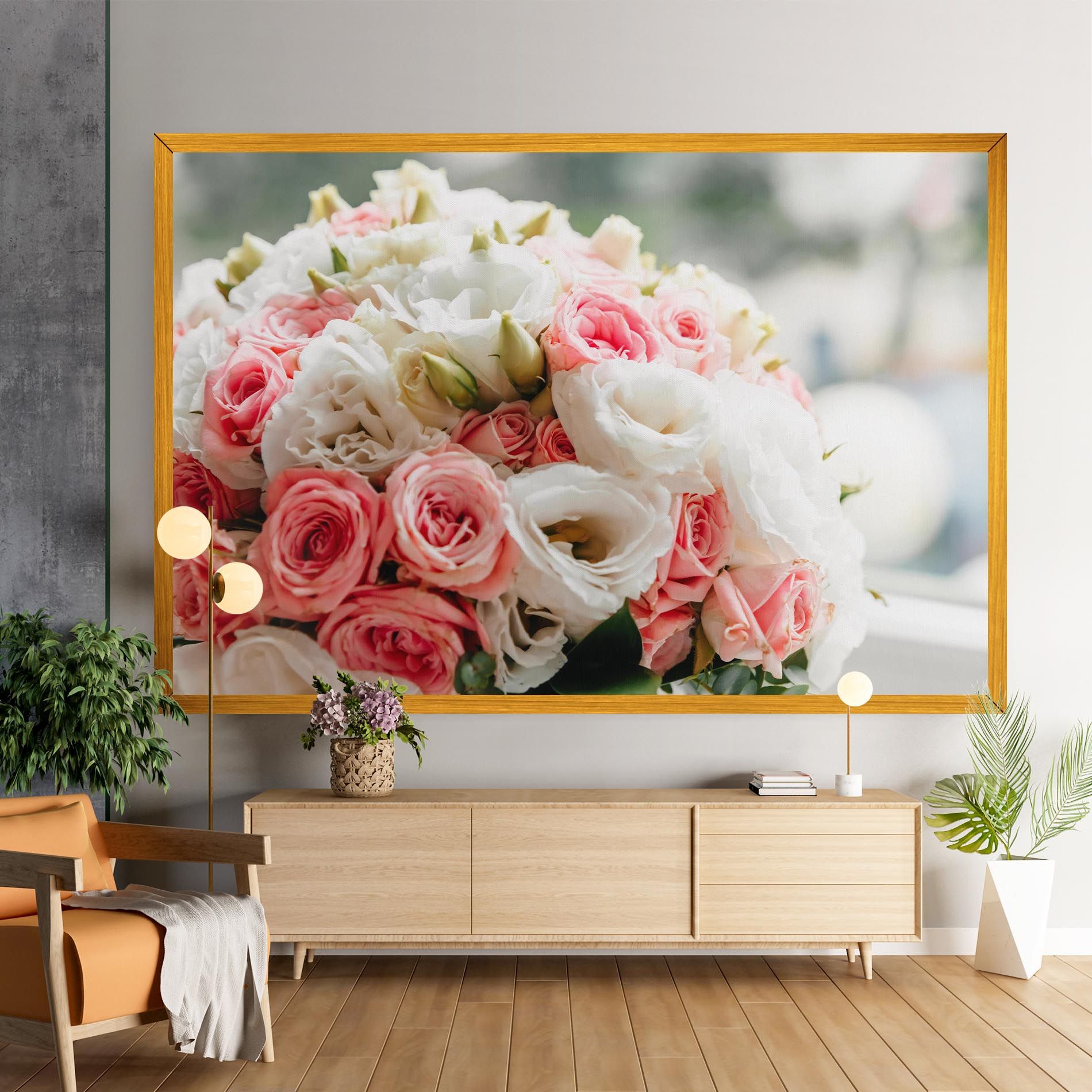 Pink Beautiful Bouquet mockup 9