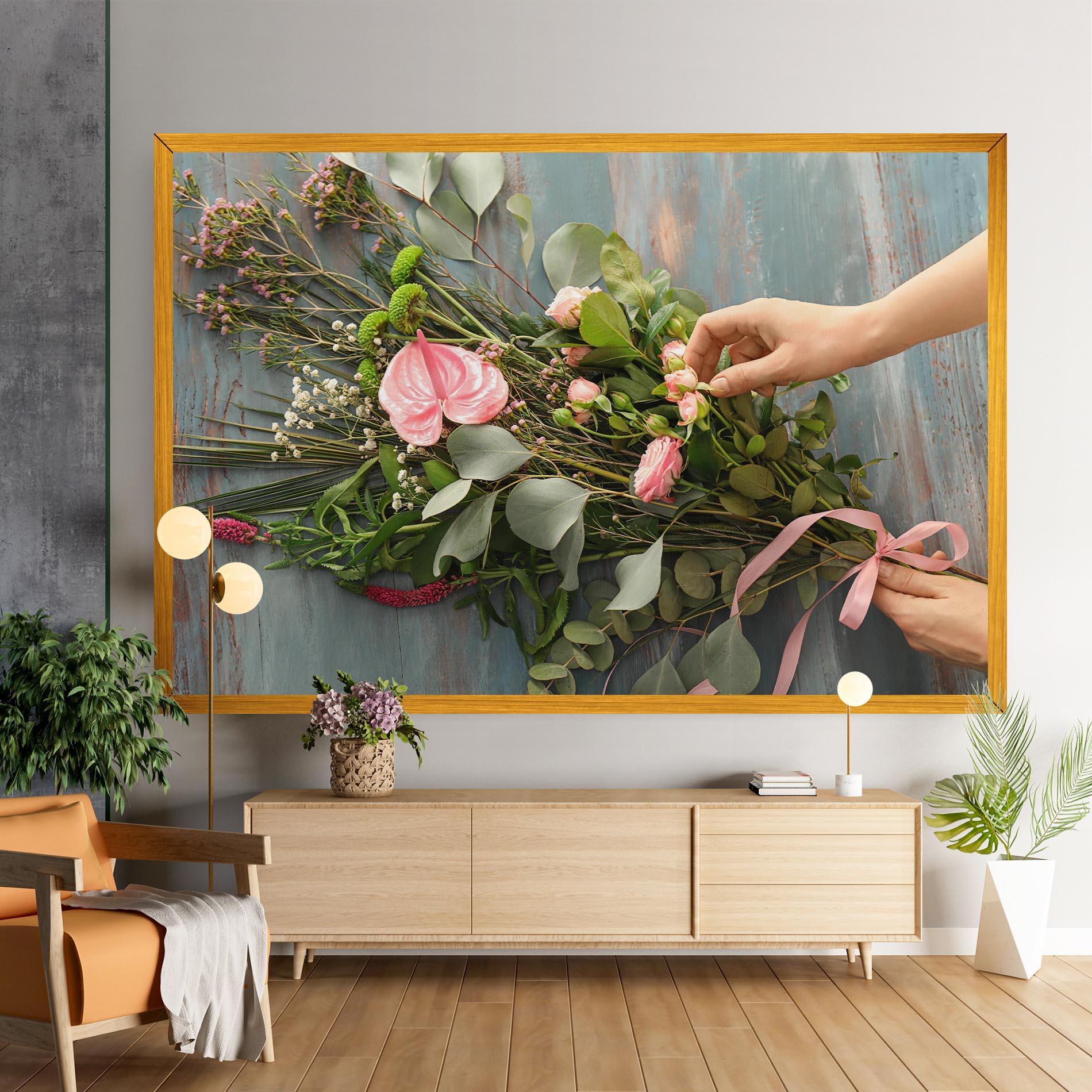 Vászonkép Preparing Bouquet mockup 9