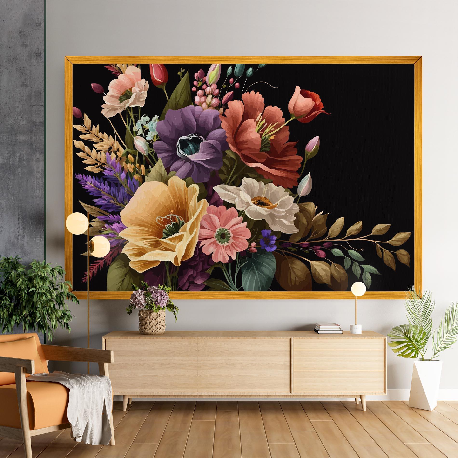 Vászonkép Vintage Bouquet Art mockup 9