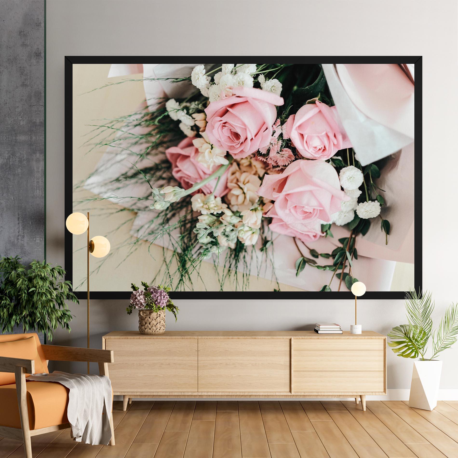 Vászonkép Baby Pink Bouquet mockup 9