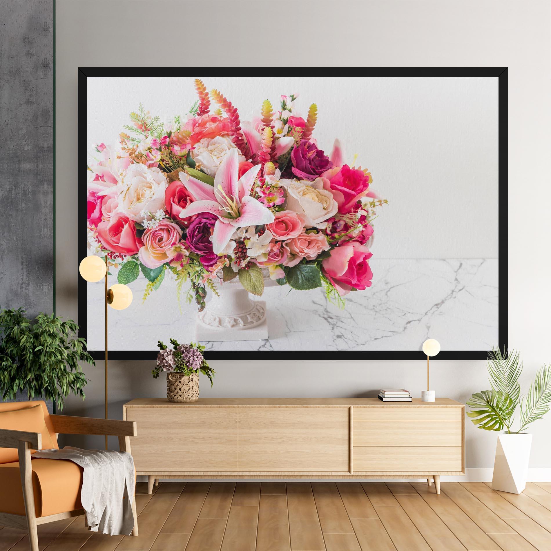 Vászonkép Bouquet Flowers Vase mockup 9