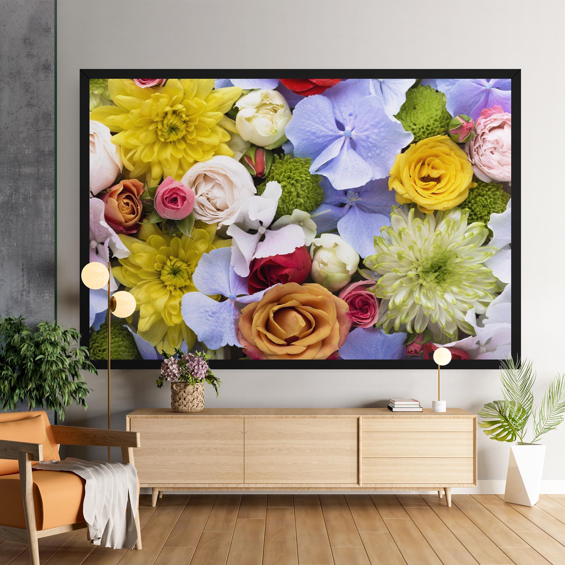 Vászonkép Color Mix Flower Bouquet mockup 9