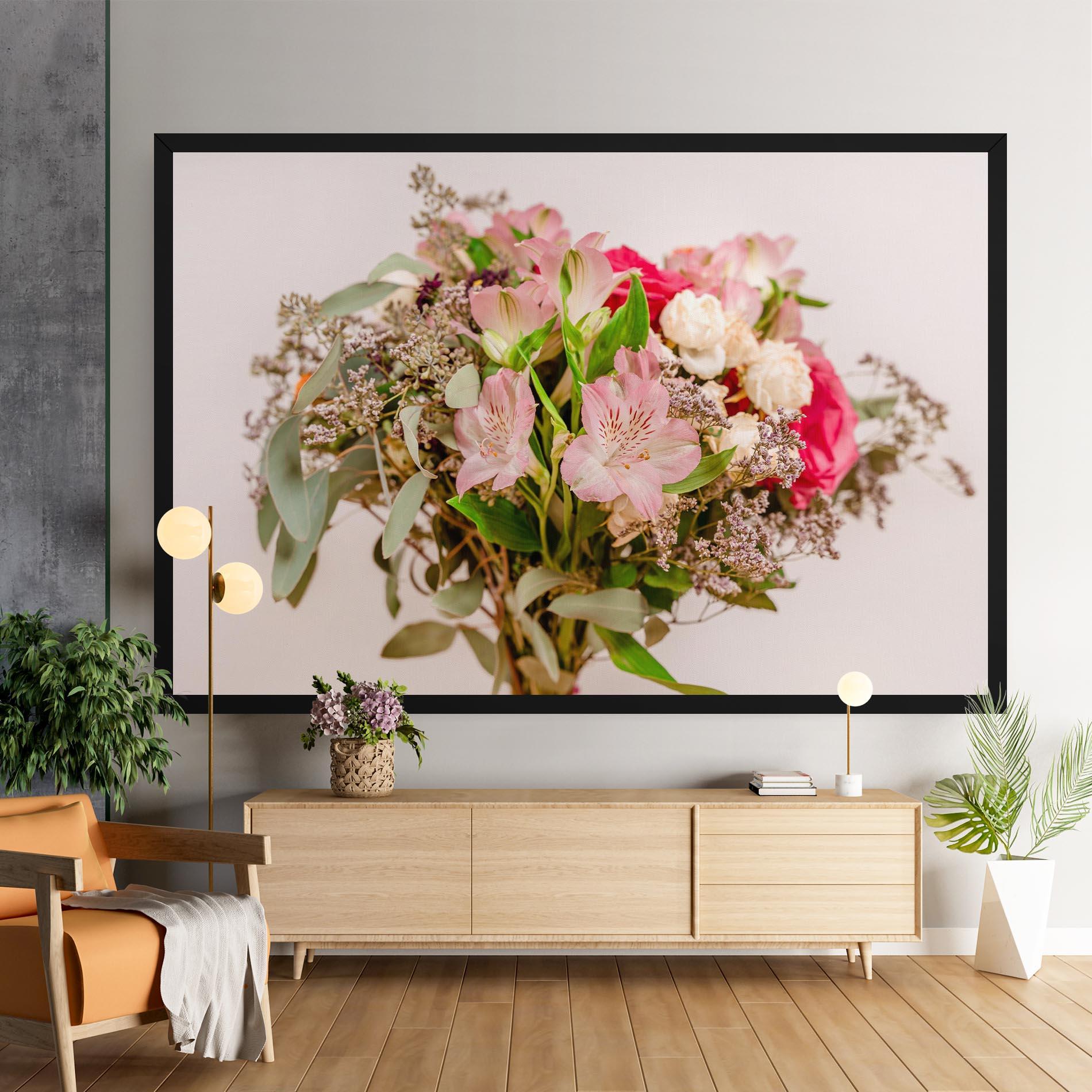 Vászonkép Girly Pink Bouquet mockup 9