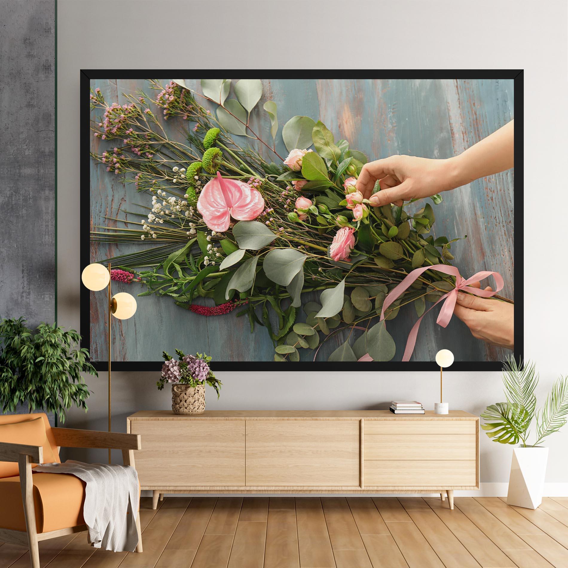 Vászonkép Preparing Bouquet mockup 9