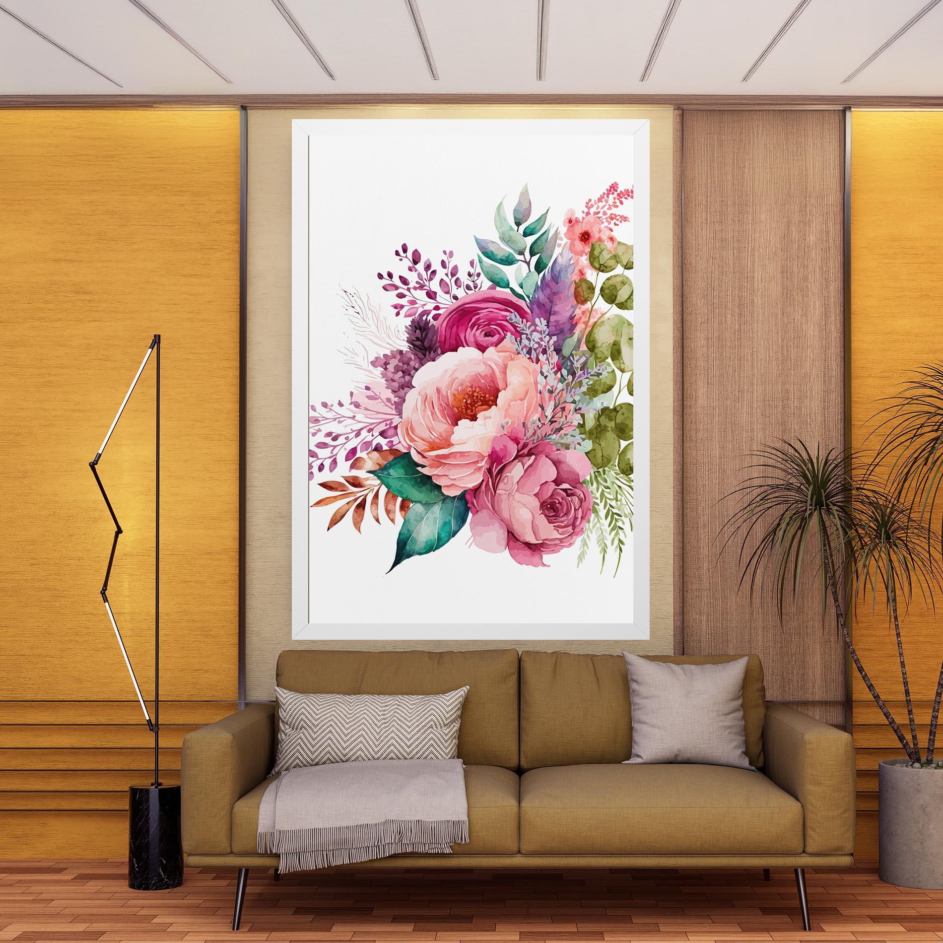 Vászonkép Bouquet Of Pink Roses mockup 9