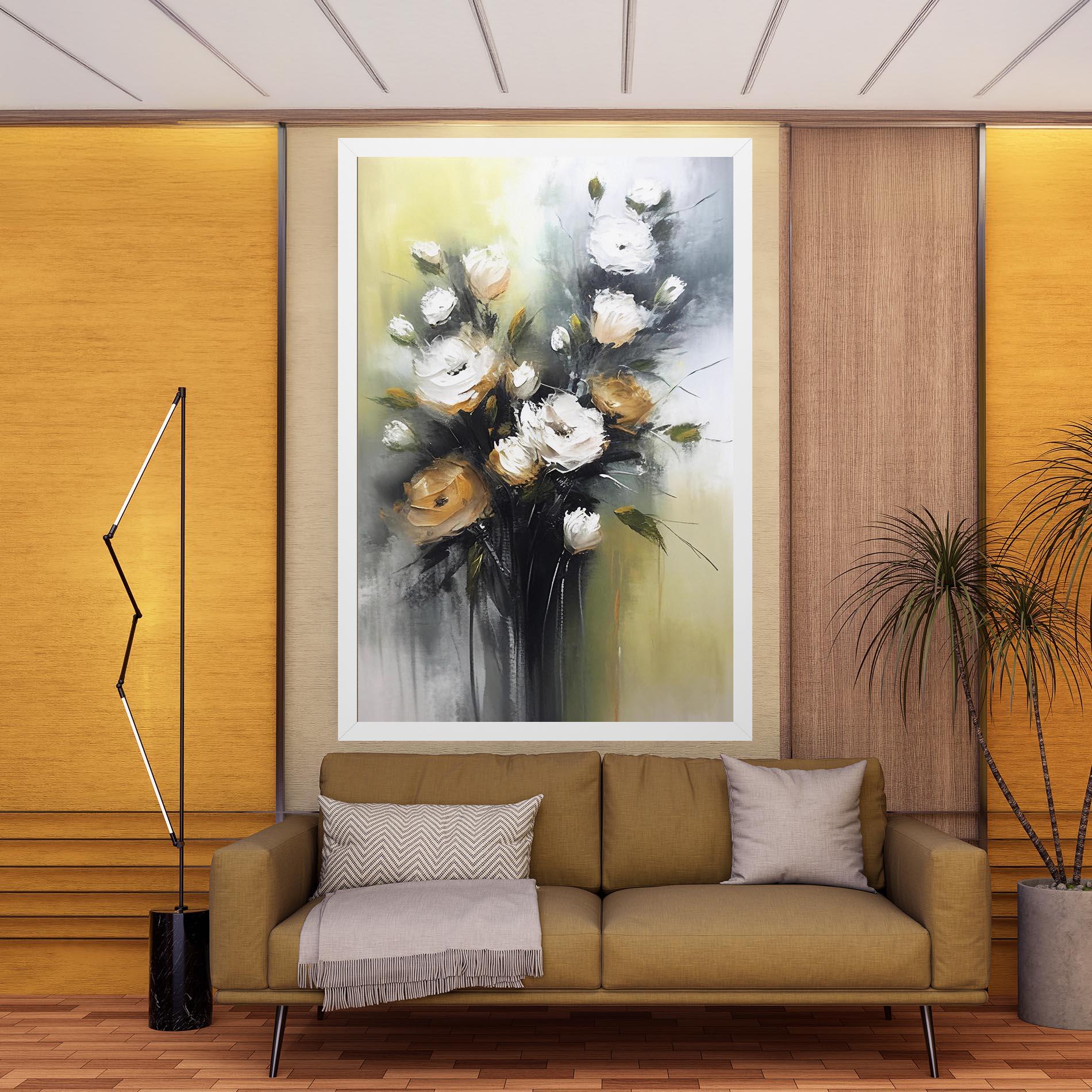 Vászonkép Bouquet Painting mockup 9
