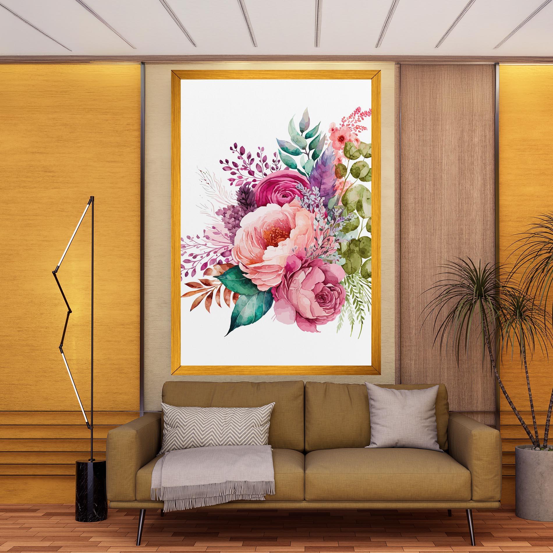 Vászonkép Bouquet Of Pink Roses mockup 9