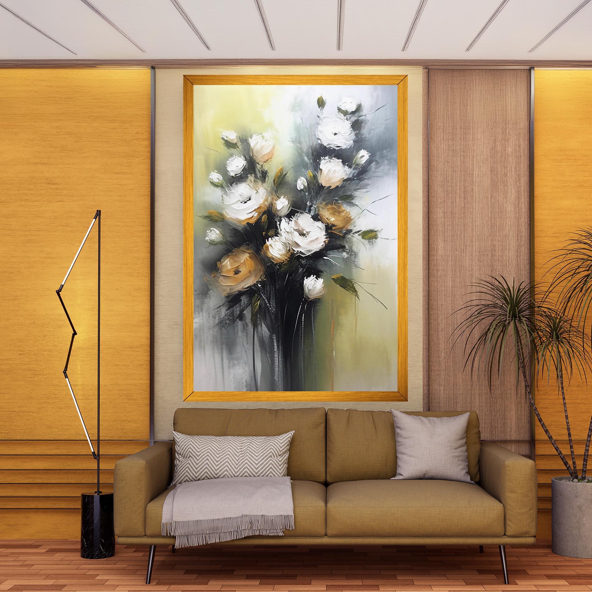 Vászonkép Bouquet Painting mockup 9