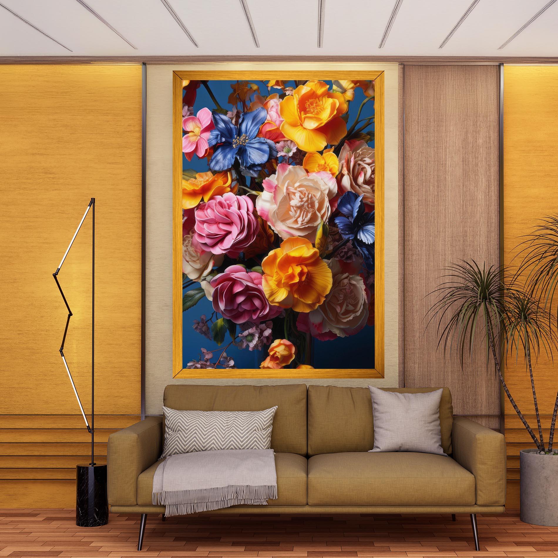 Vászonkép Colorful Flower Bouquet mockup 9