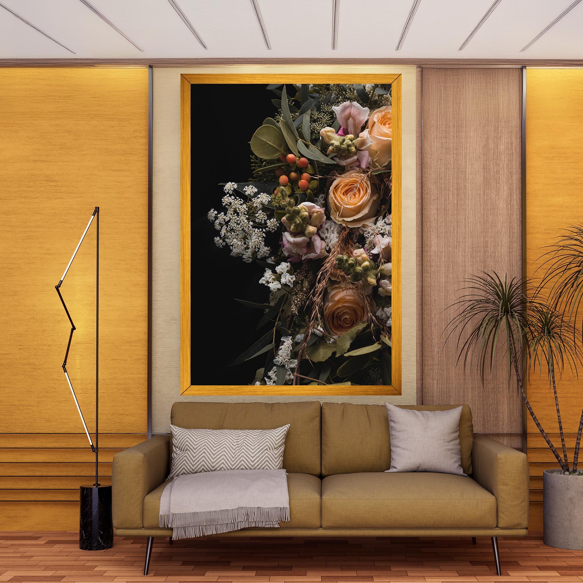 Vászonkép Dark Flower Bouquet mockup 9