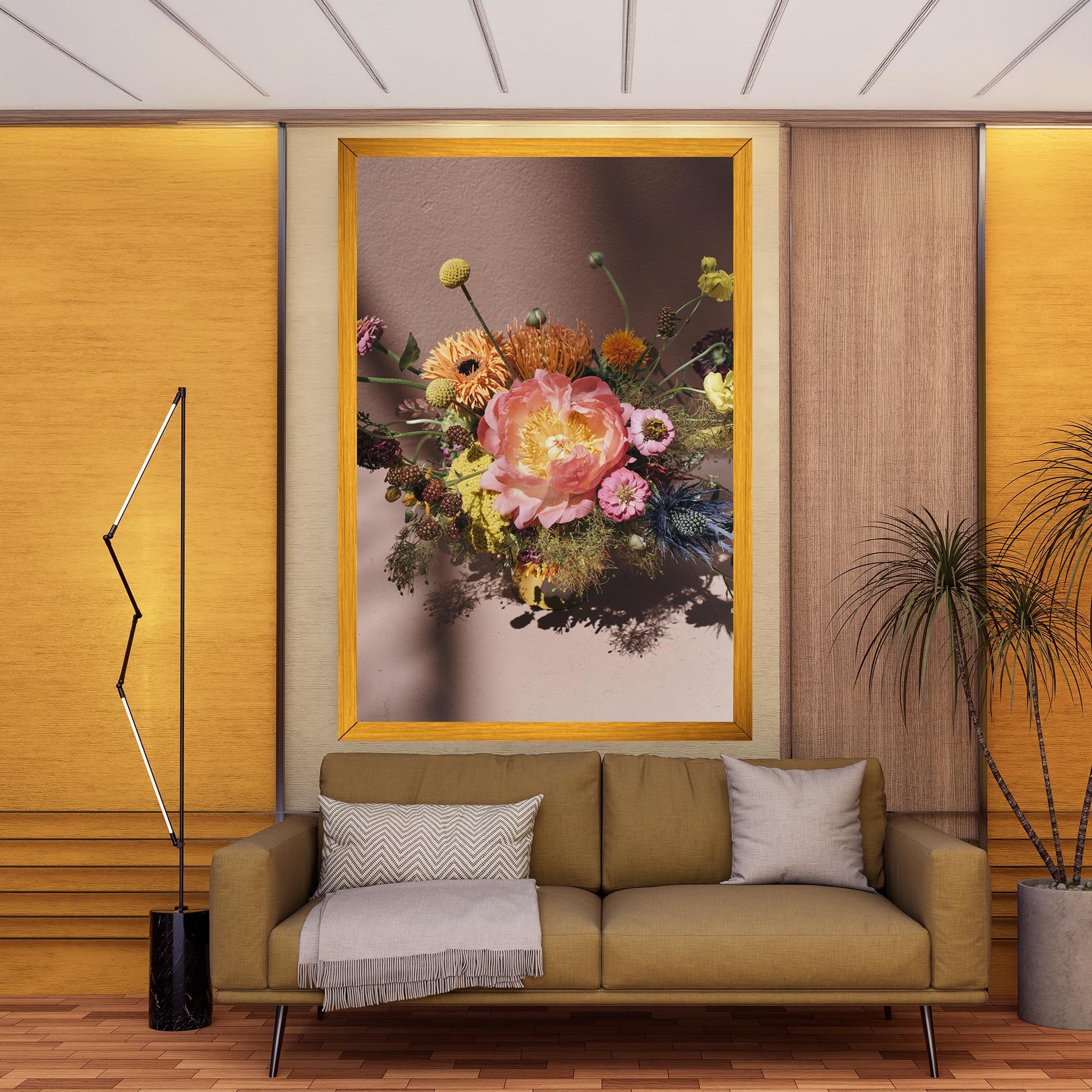 Pastel Orange Bouquet mockup 9