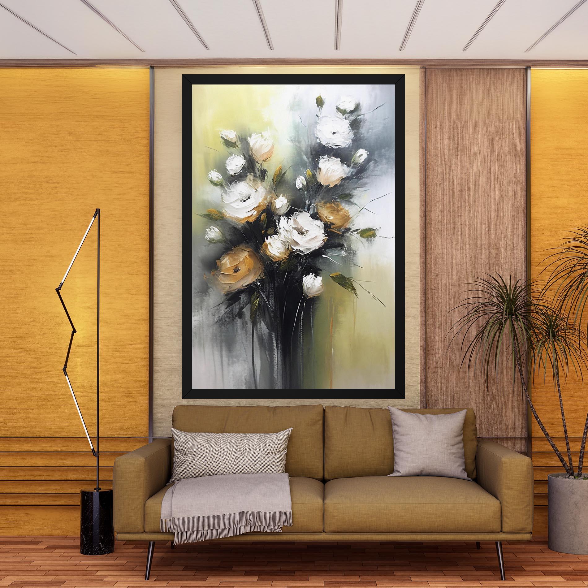 Vászonkép Bouquet Painting mockup 9
