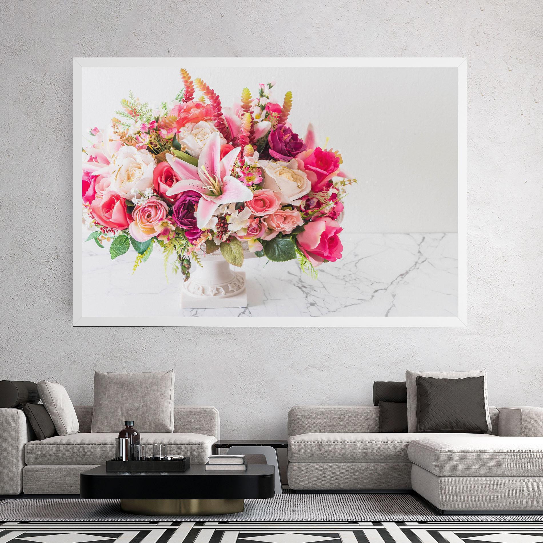 Vászonkép Bouquet Flowers Vase mockup 2