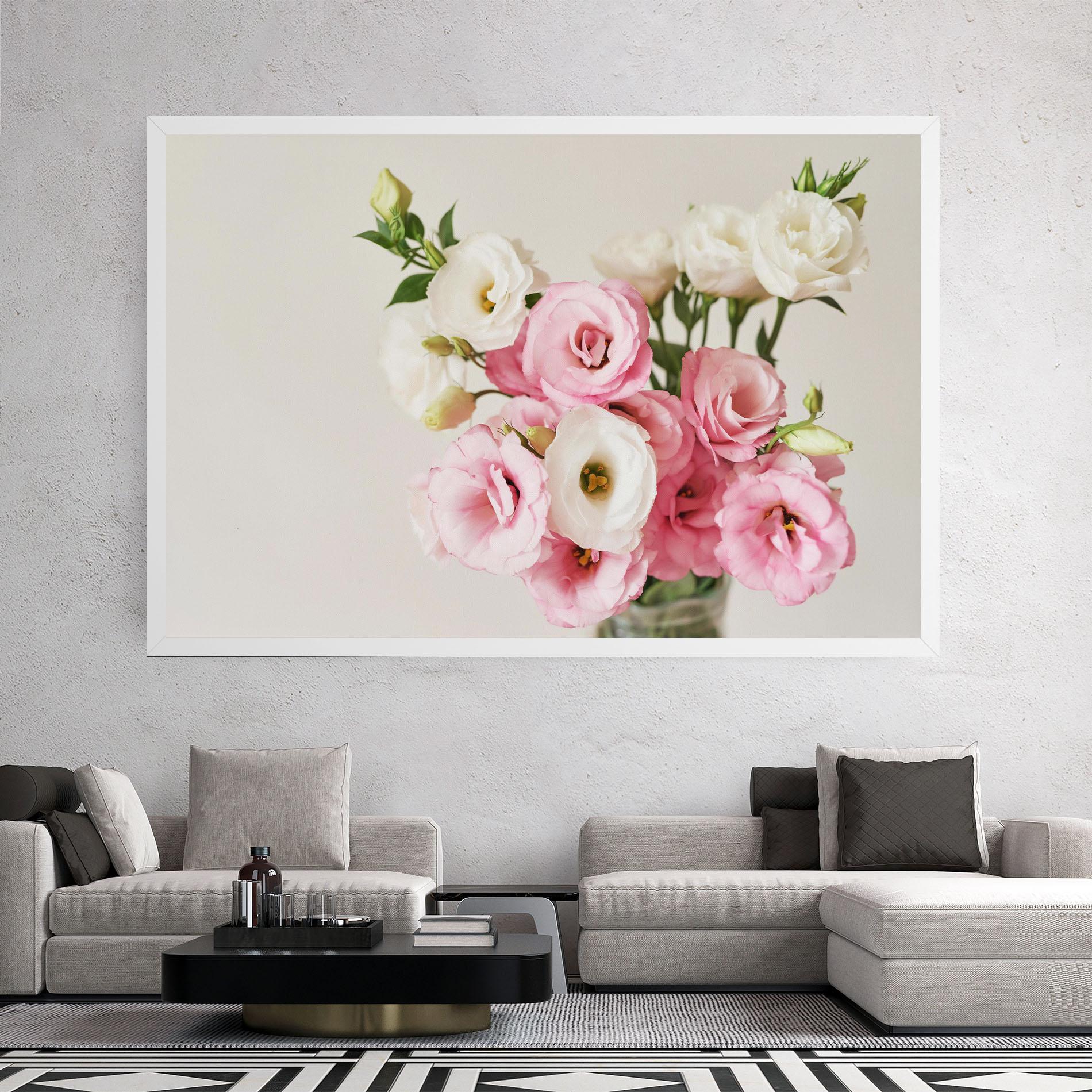 Vászonkép Cute Pink Flowers mockup 2