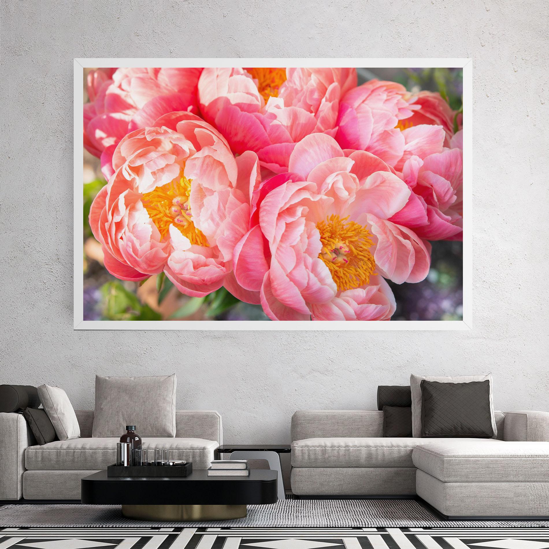 Vászonkép Opened Peonies Bouquet mockup 2