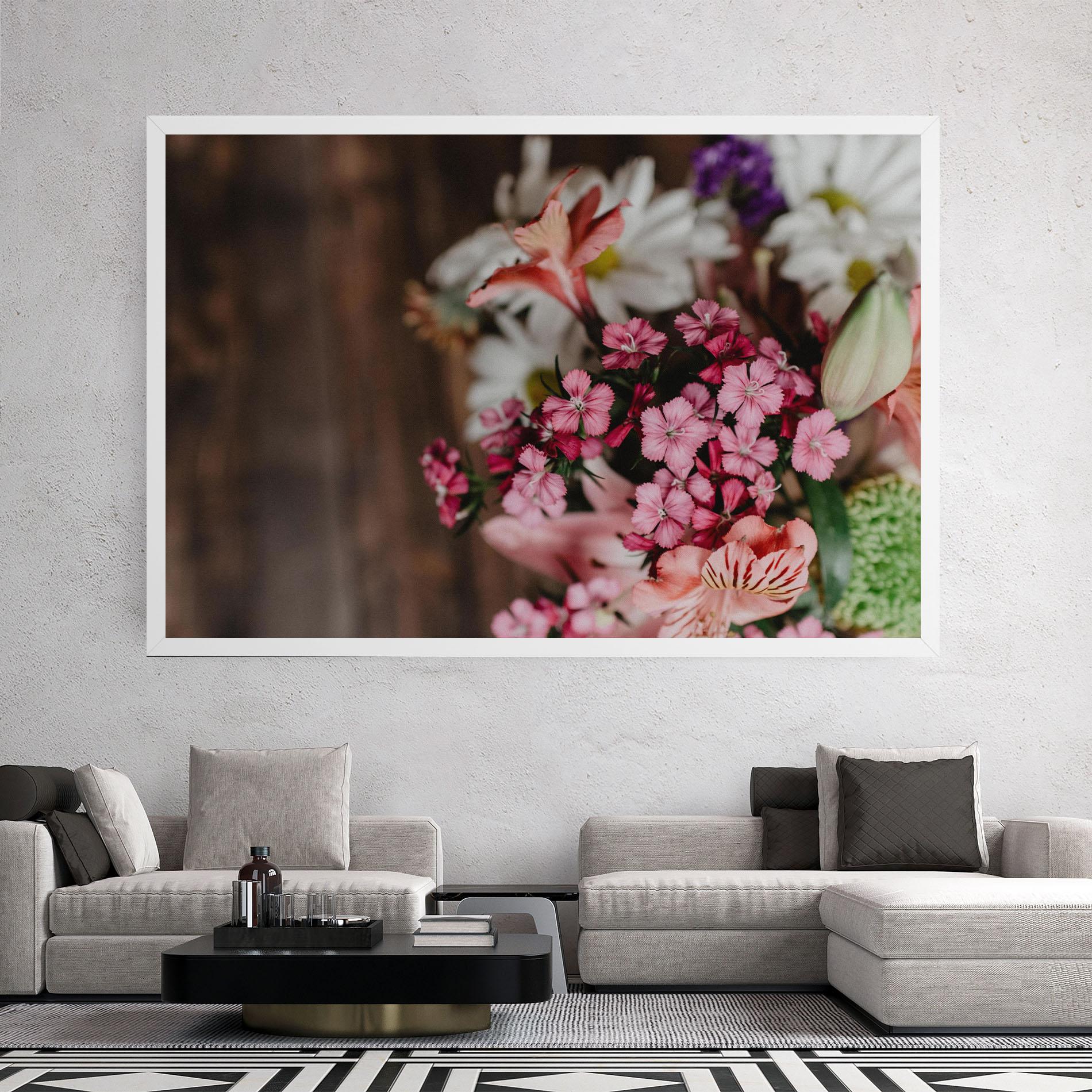 Vászonkép Small Flowers Bouquet mockup 2