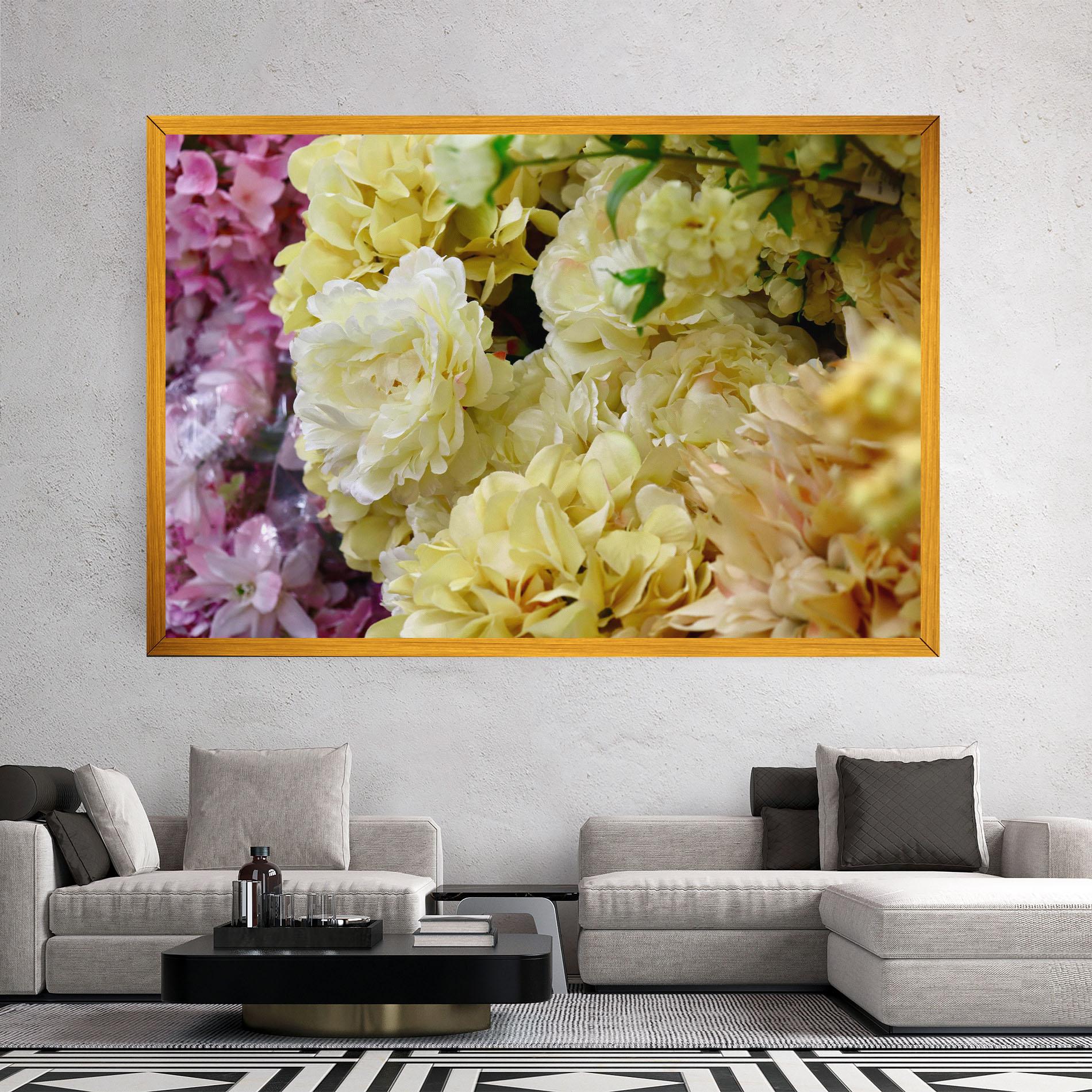 Vászonkép Beautiful Yellow Pastel mockup 2