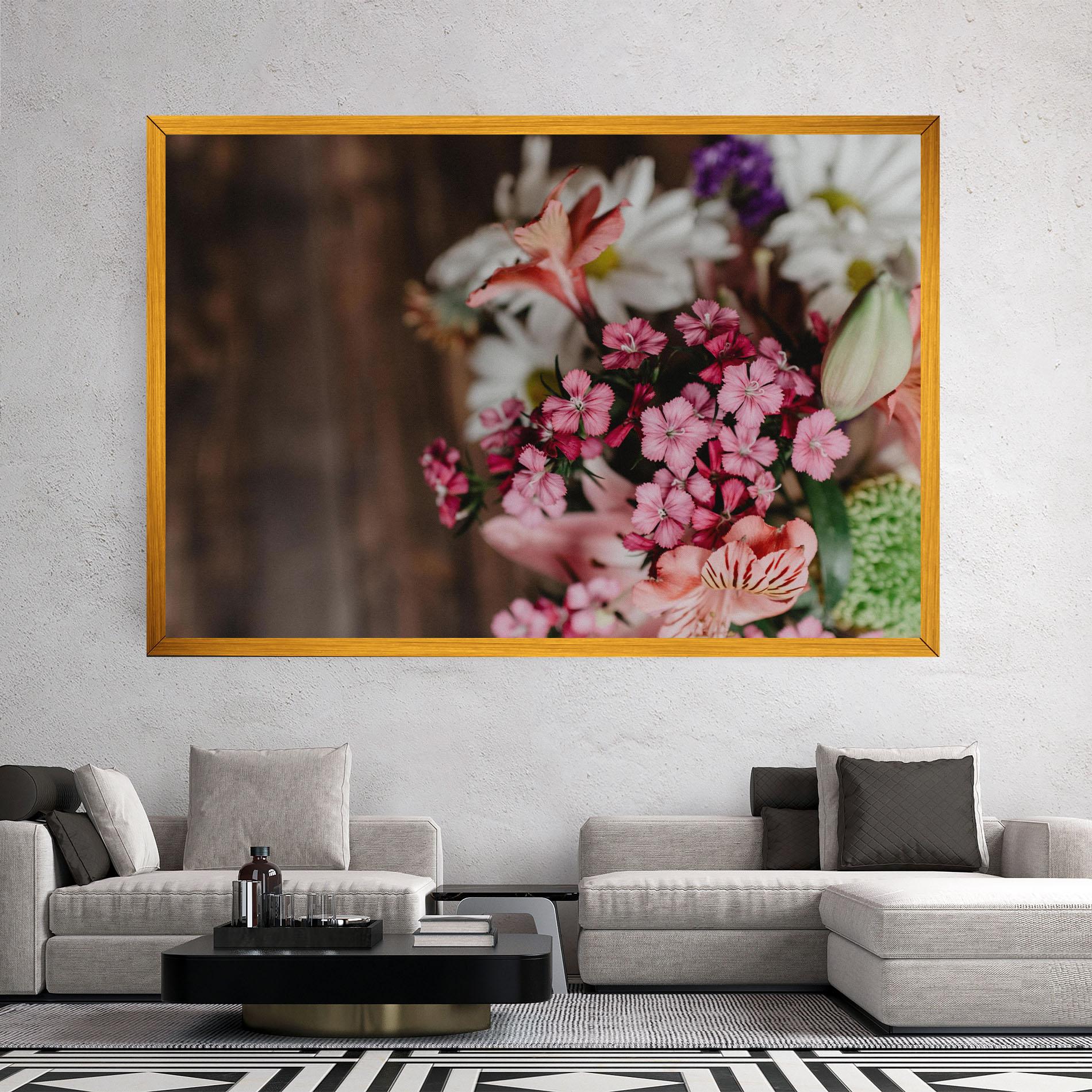 Vászonkép Small Flowers Bouquet mockup 2