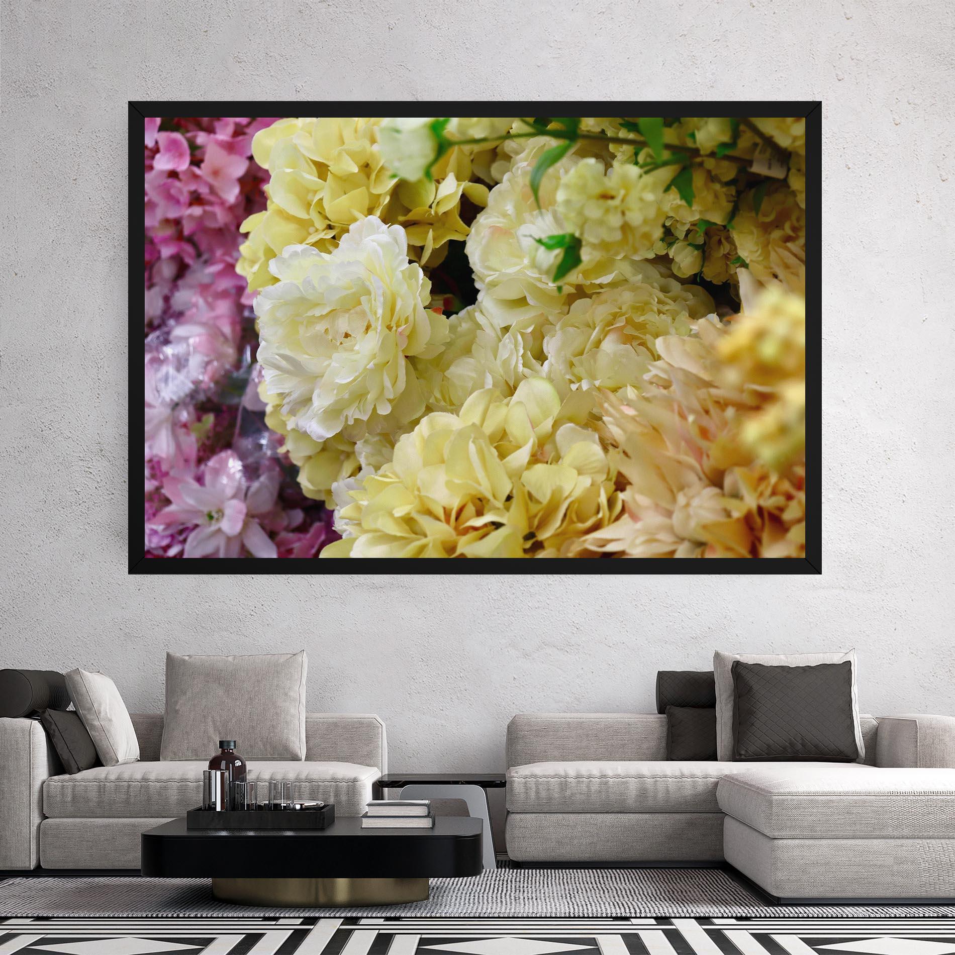 Vászonkép Beautiful Yellow Pastel mockup 2