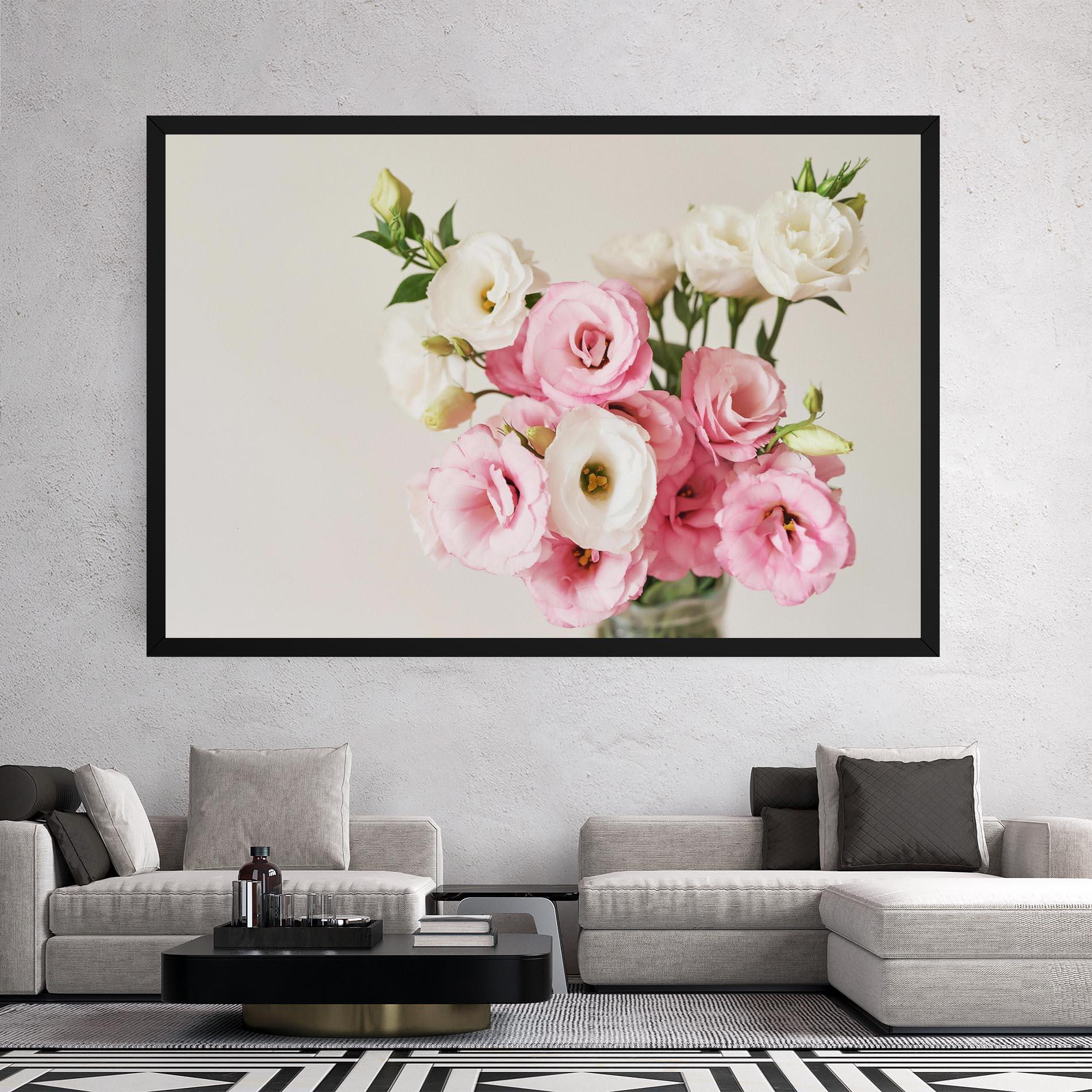 Vászonkép Cute Pink Flowers mockup 2