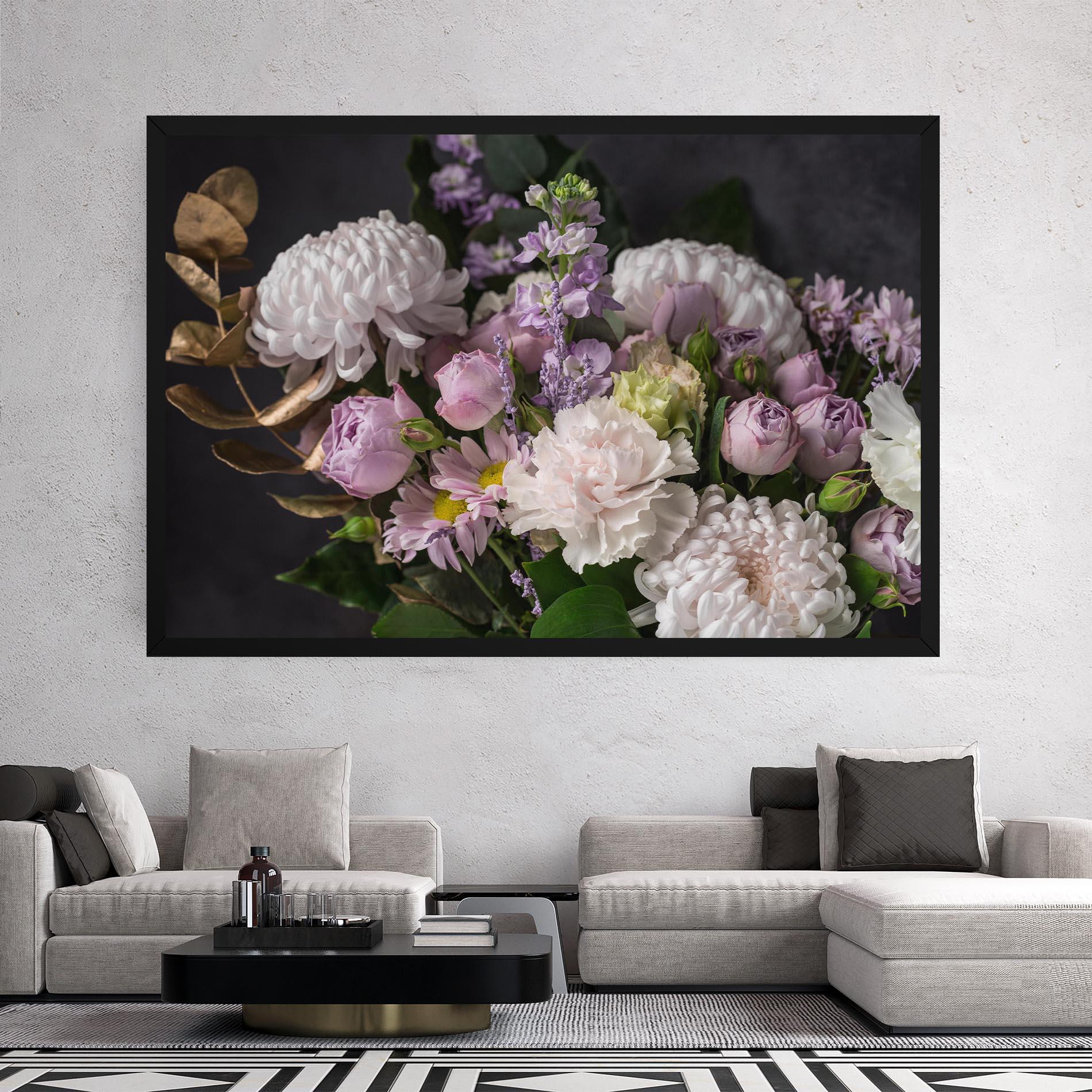 Vászonkép Pastel Purple Bouquet mockup 2