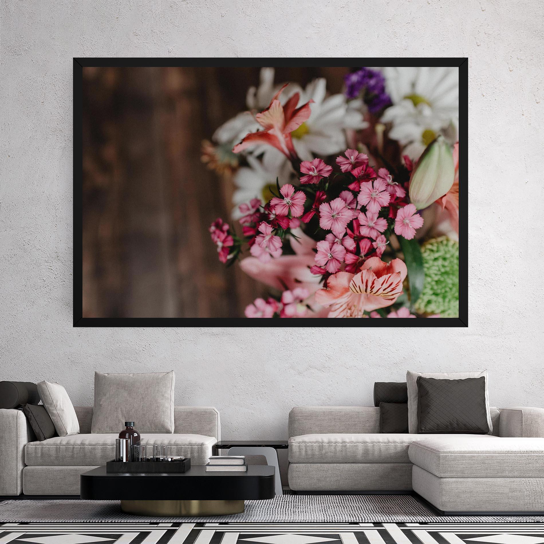 Vászonkép Small Flowers Bouquet mockup 2