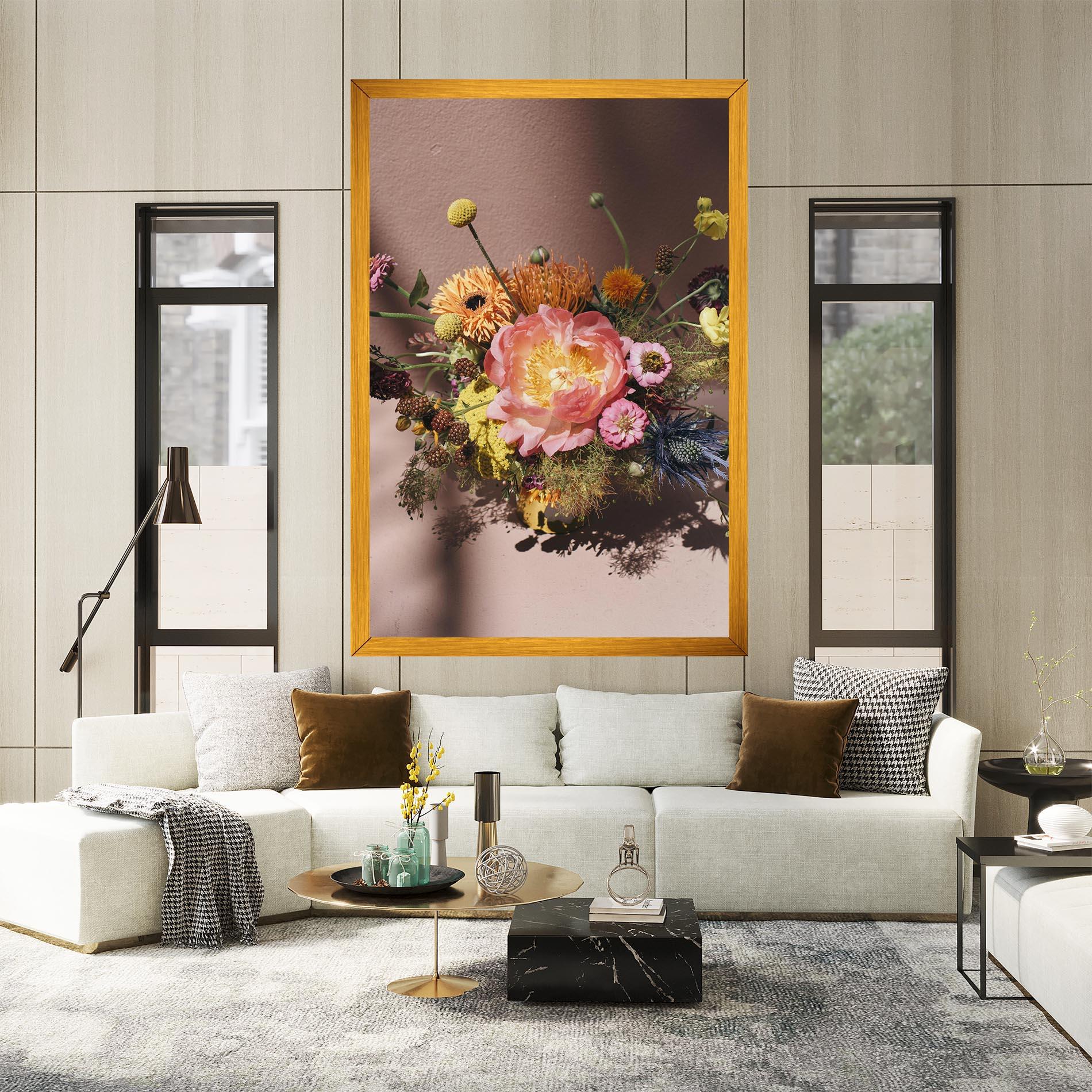 Vászonkép Pastel Orange Bouquet mockup 2