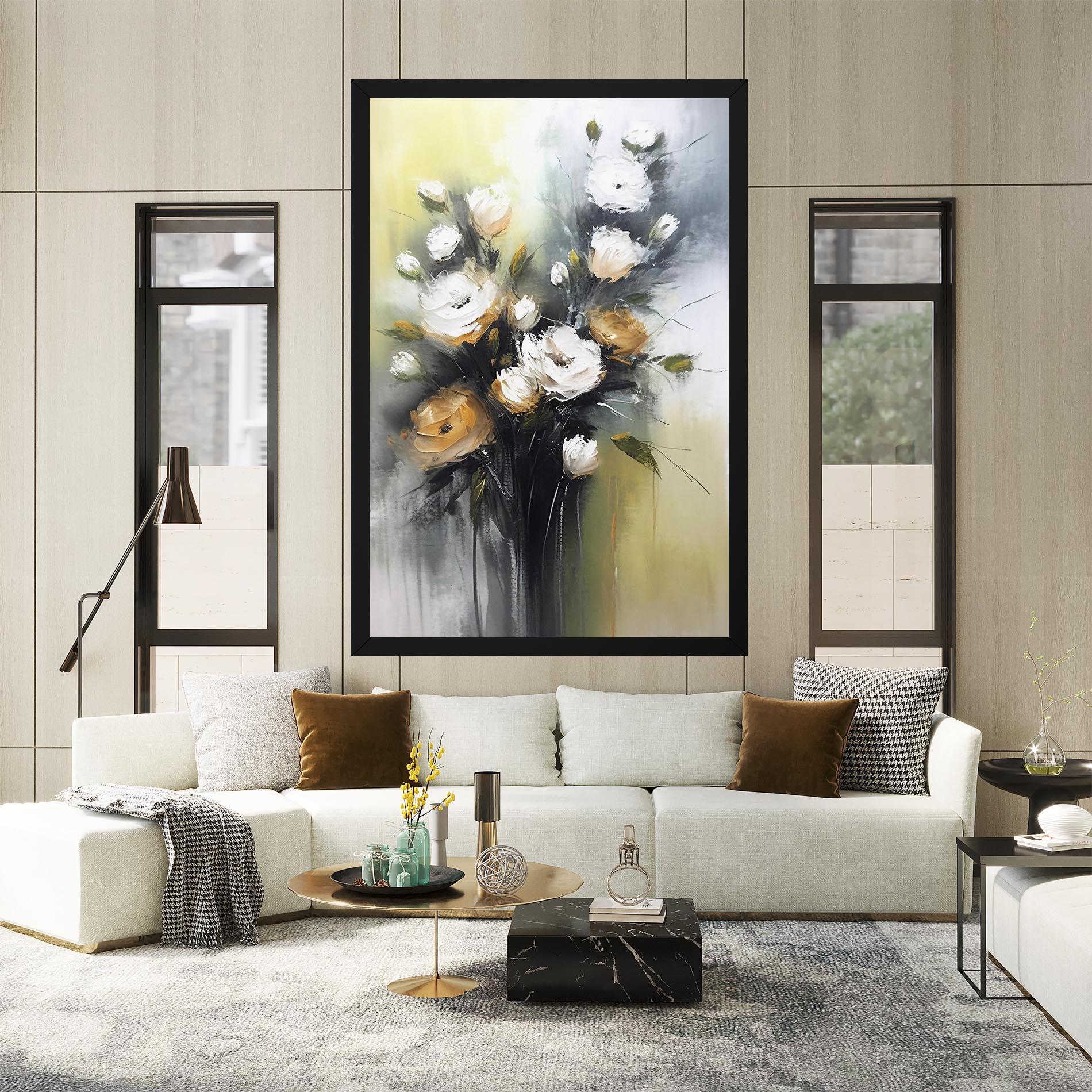 Vászonkép Bouquet Painting mockup 2