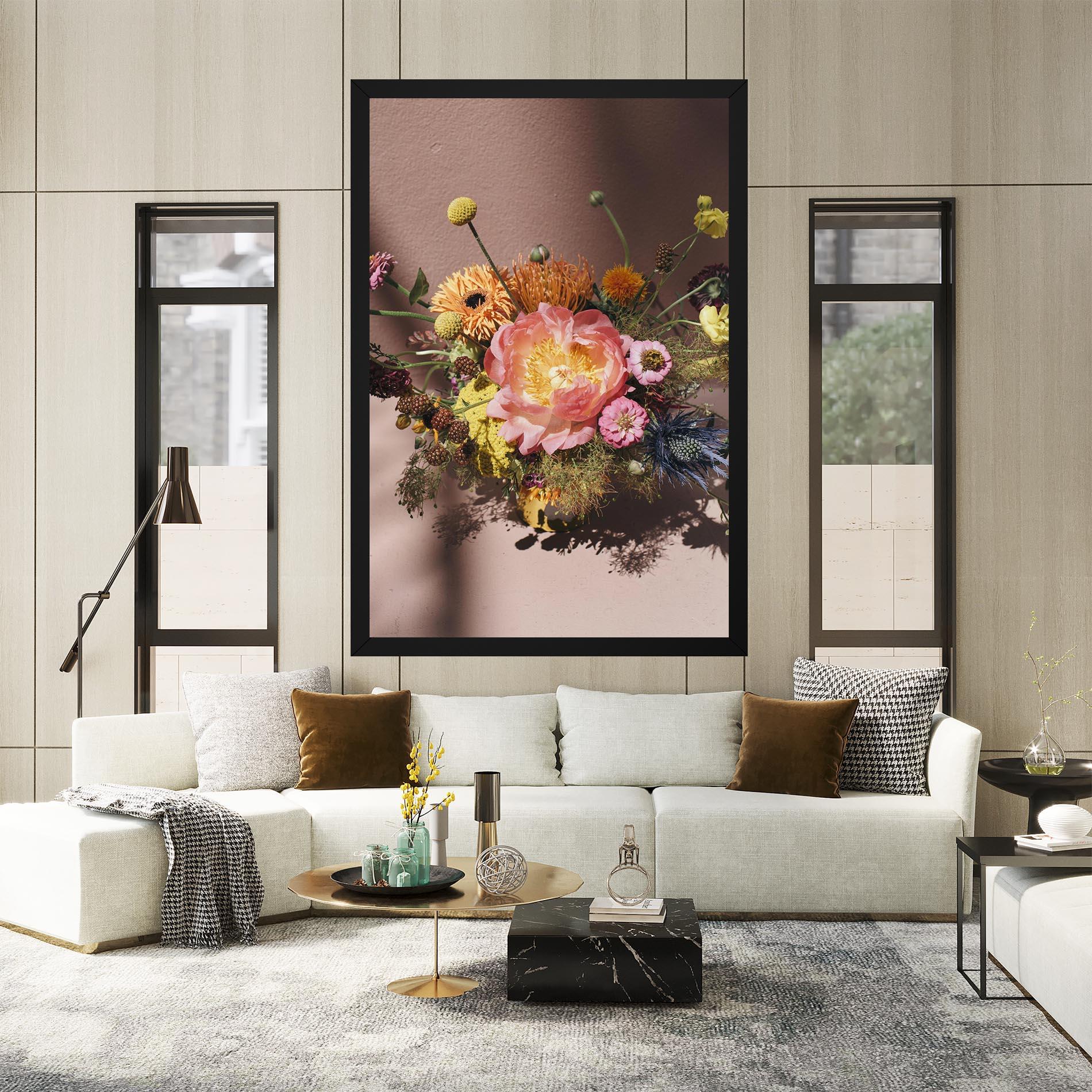 Vászonkép Pastel Orange Bouquet mockup 2