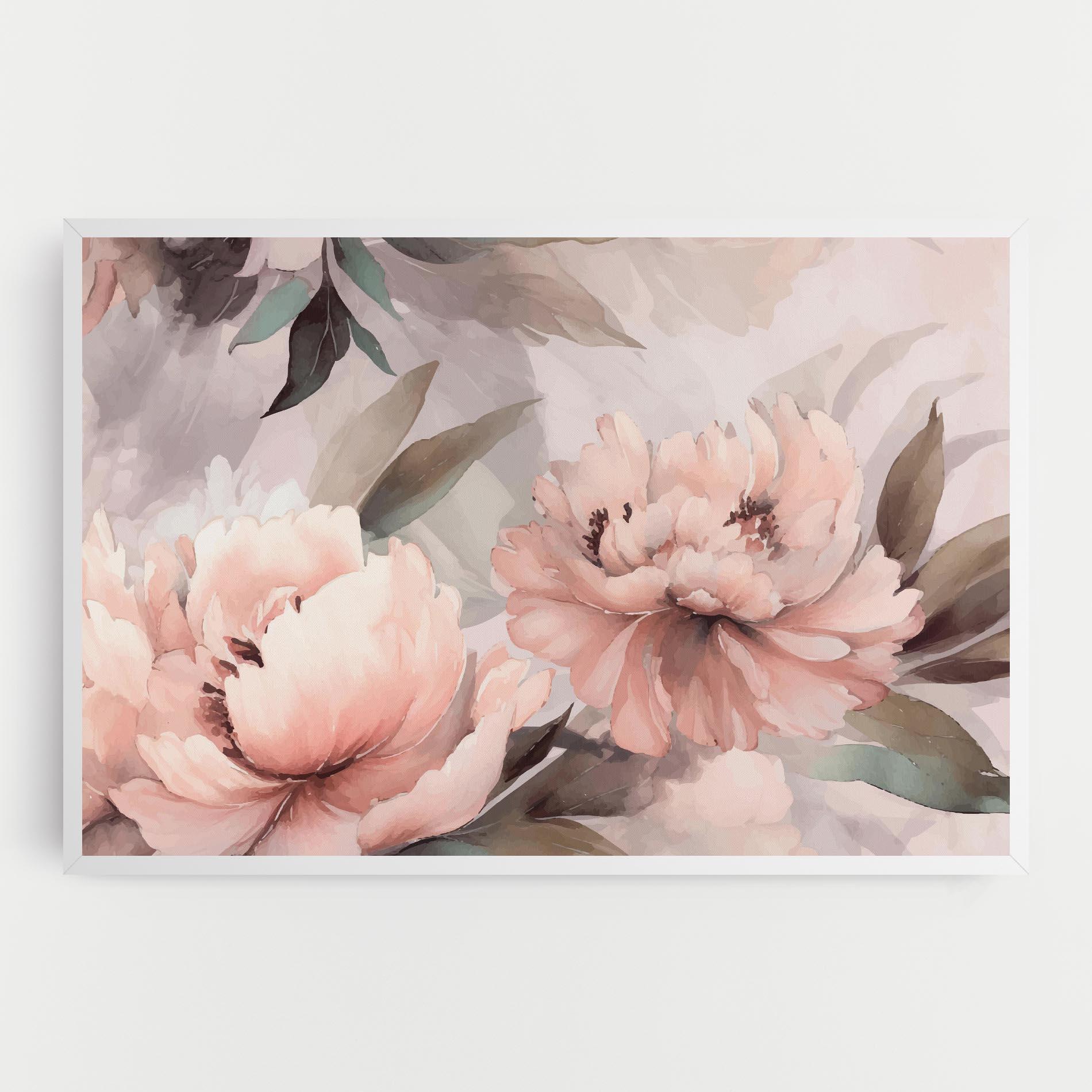 Vászonkép Dreamy Peony Art mockup 0