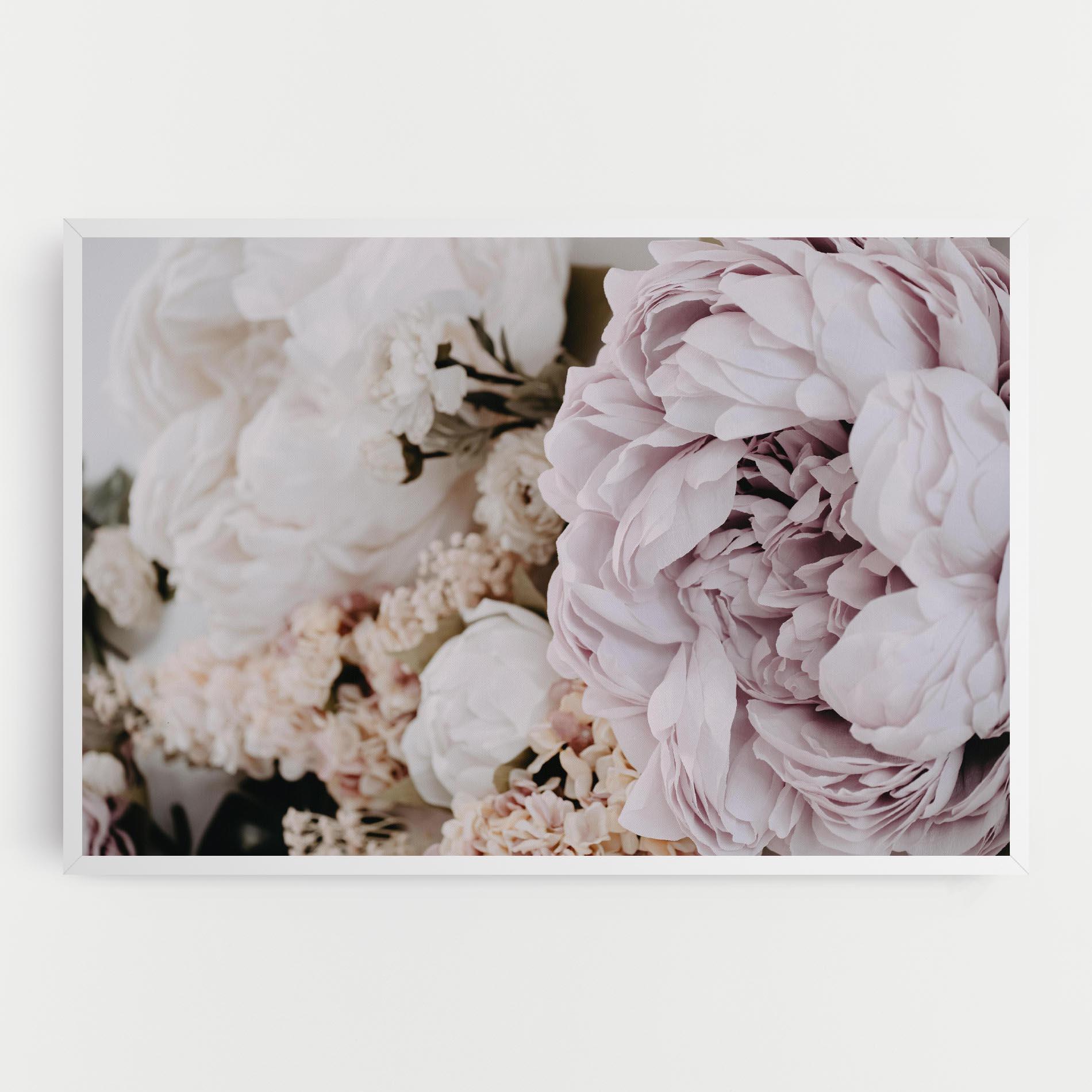 Vászonkép Grey Peony Bouquet mockup 0