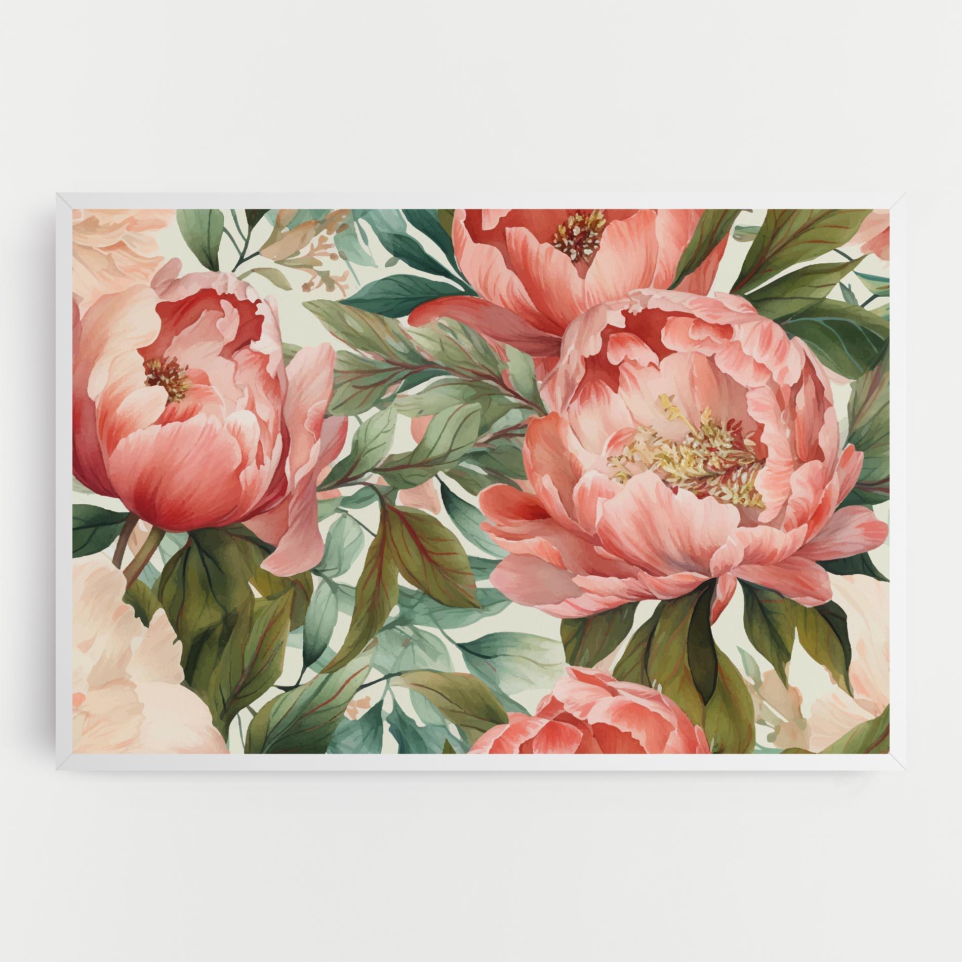 Vászonkép Light Red Peony mockup 0