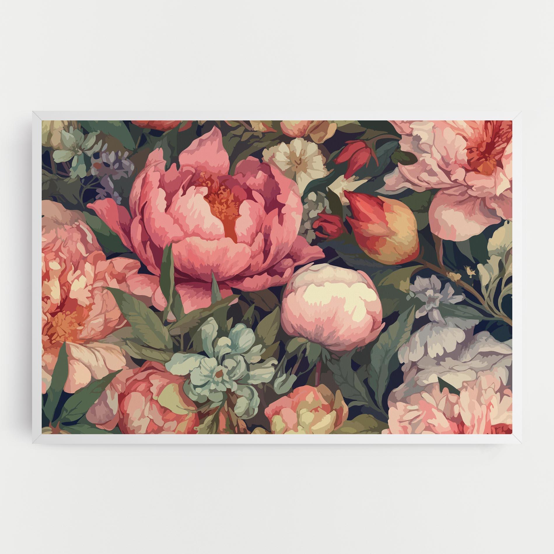 Vászonkép Pretty Artistic Peony mockup 0