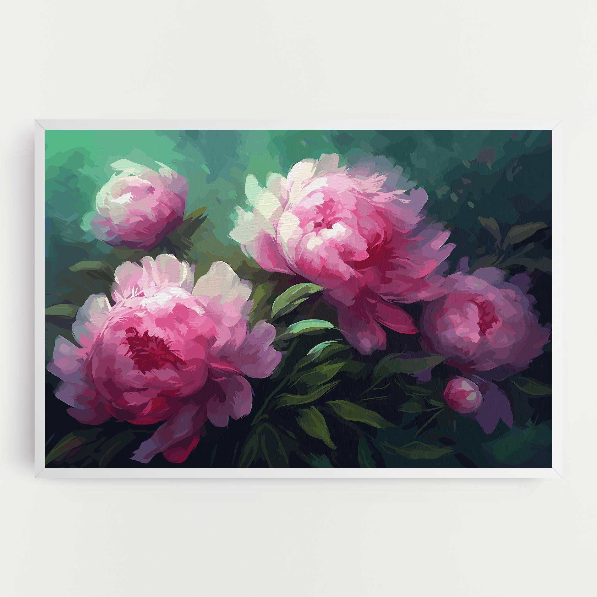 Vászonkép Pretty Peony Paint mockup 0
