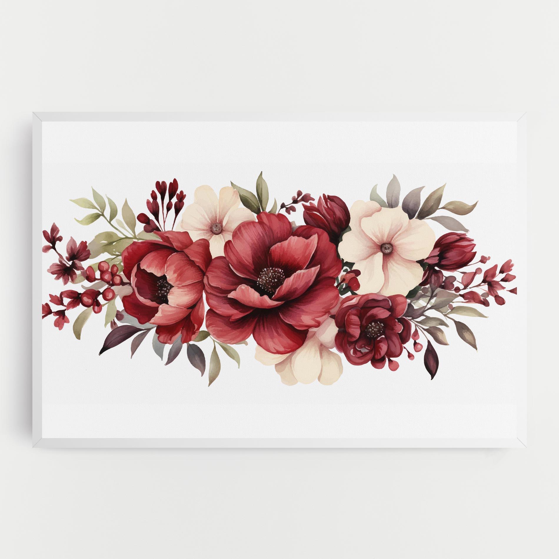 Vászonkép Red Peony mockup 0