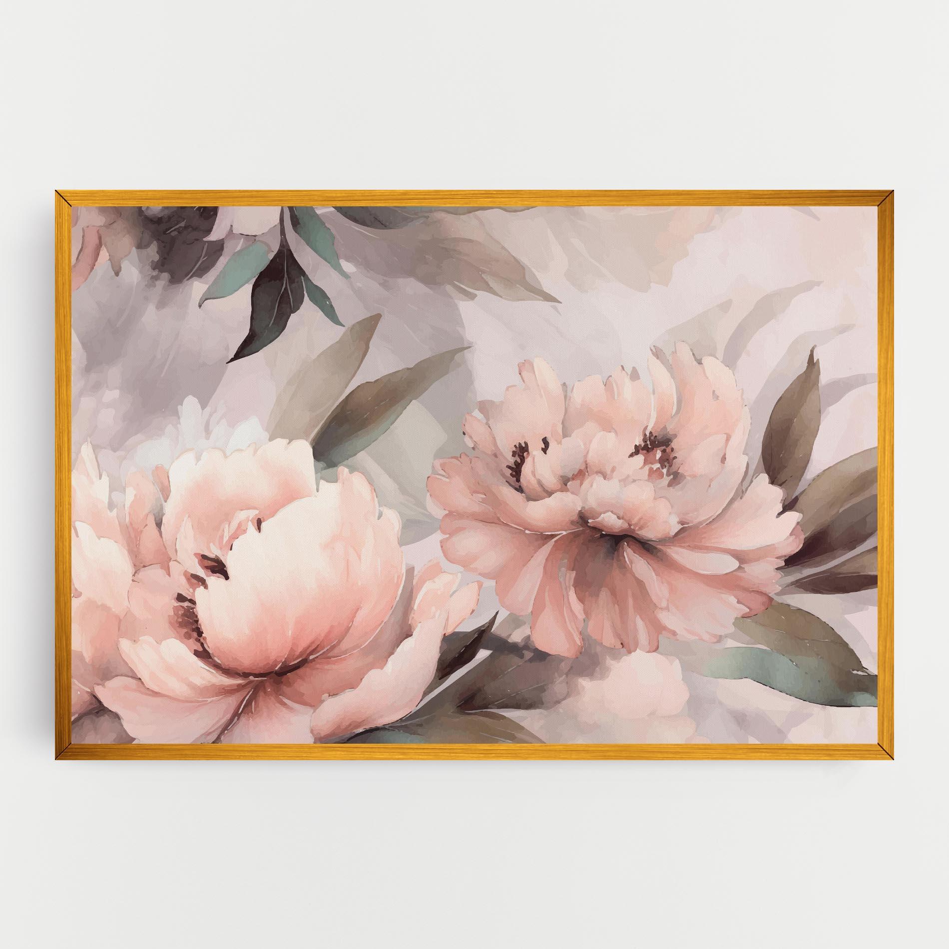 Vászonkép Dreamy Peony Art mockup 0