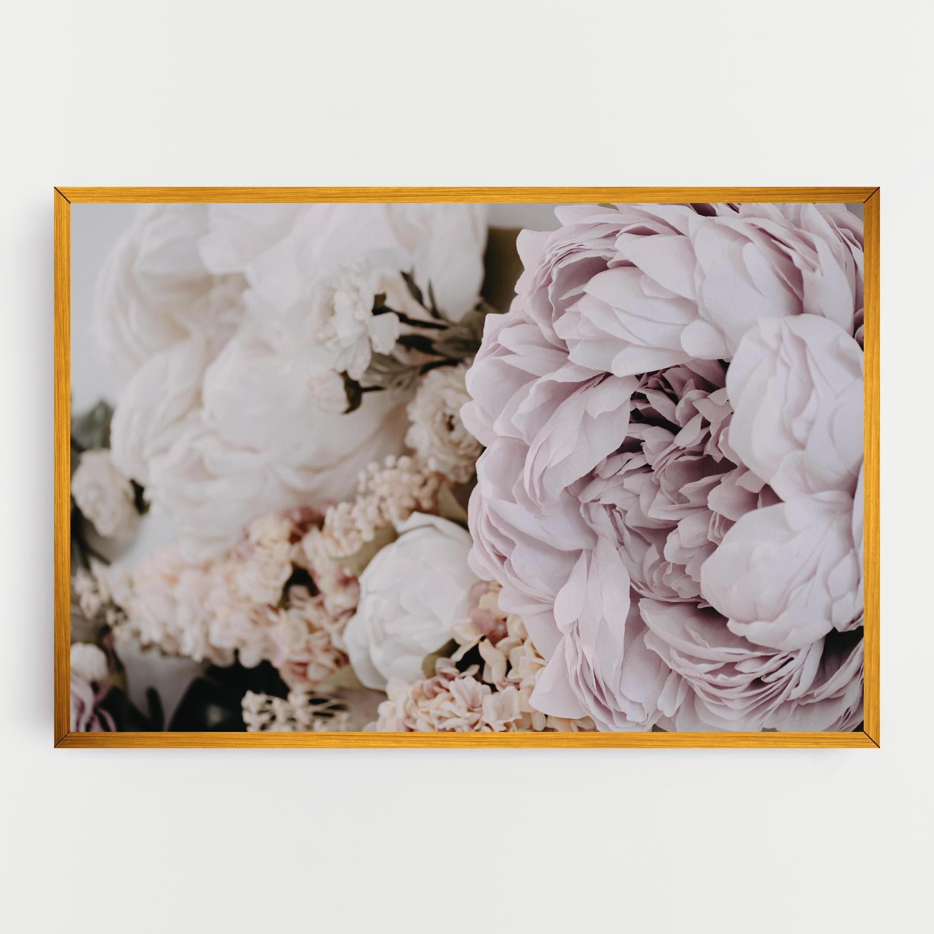 Vászonkép Grey Peony Bouquet mockup 0