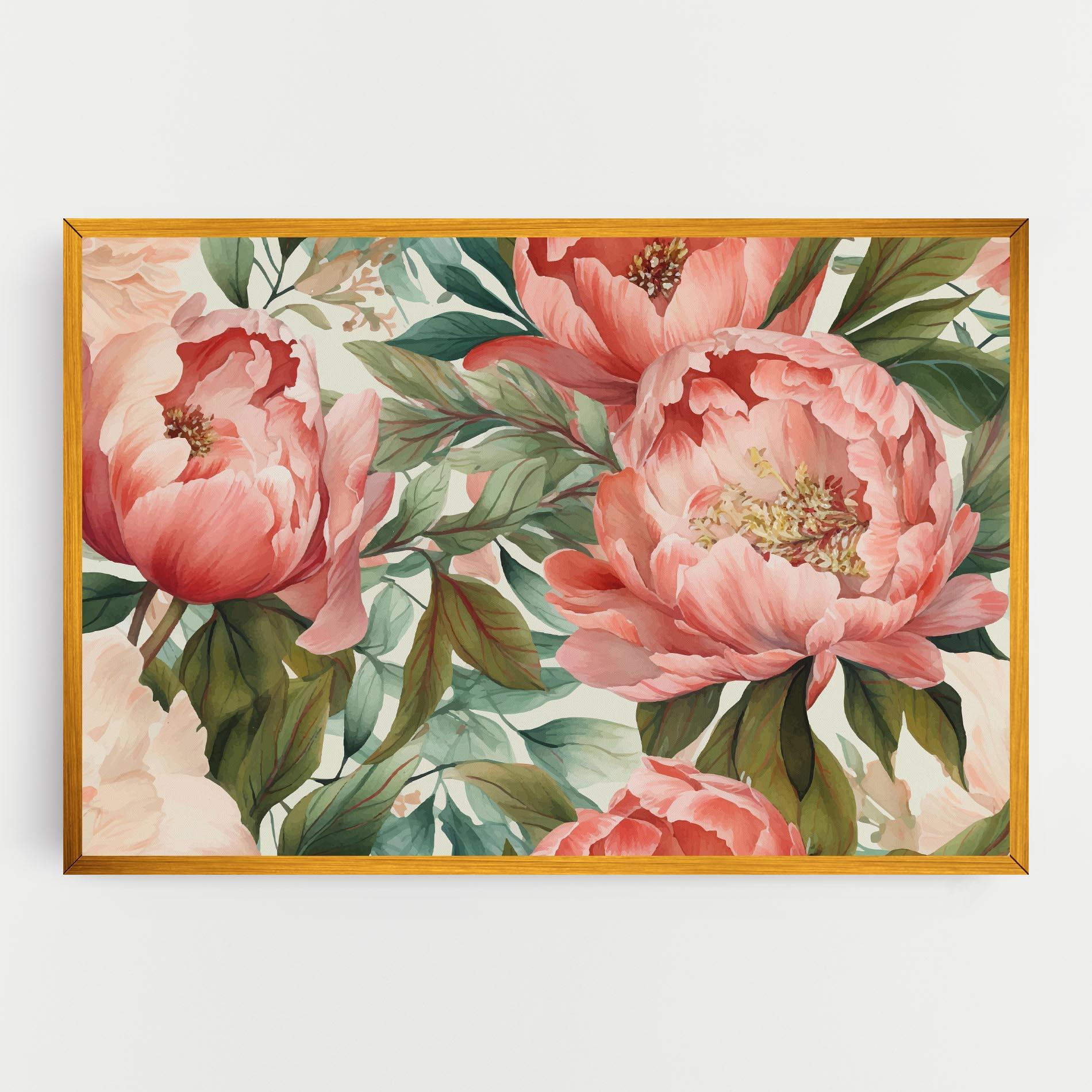 Vászonkép Light Red Peony mockup 0